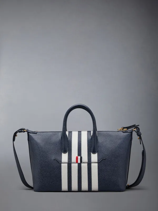 PEBBLE GRAIN 4-BAR SMALL DUFFLE sold by Thom Browne