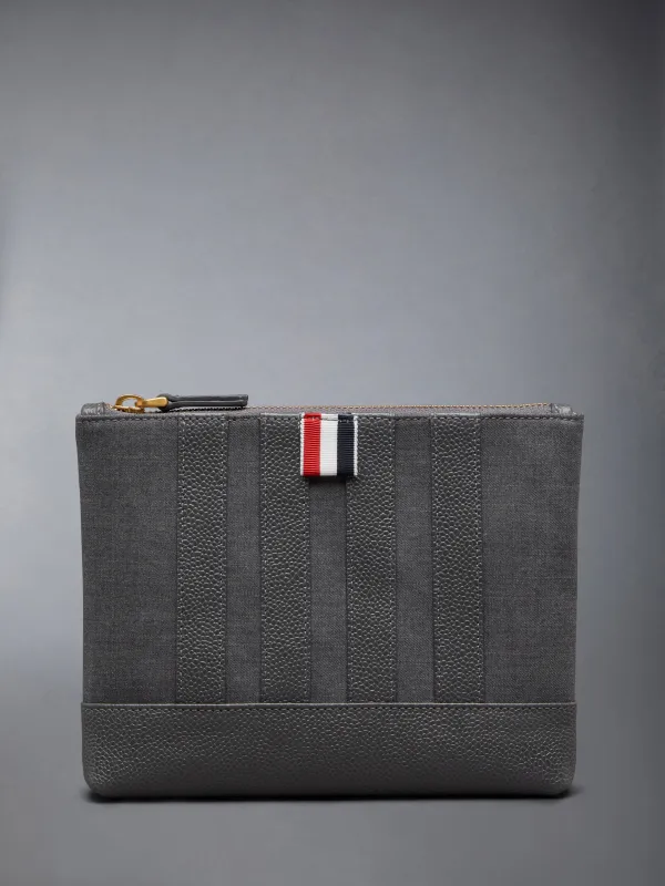 WOOL 4-BAR POUCH sold by Thom Browne