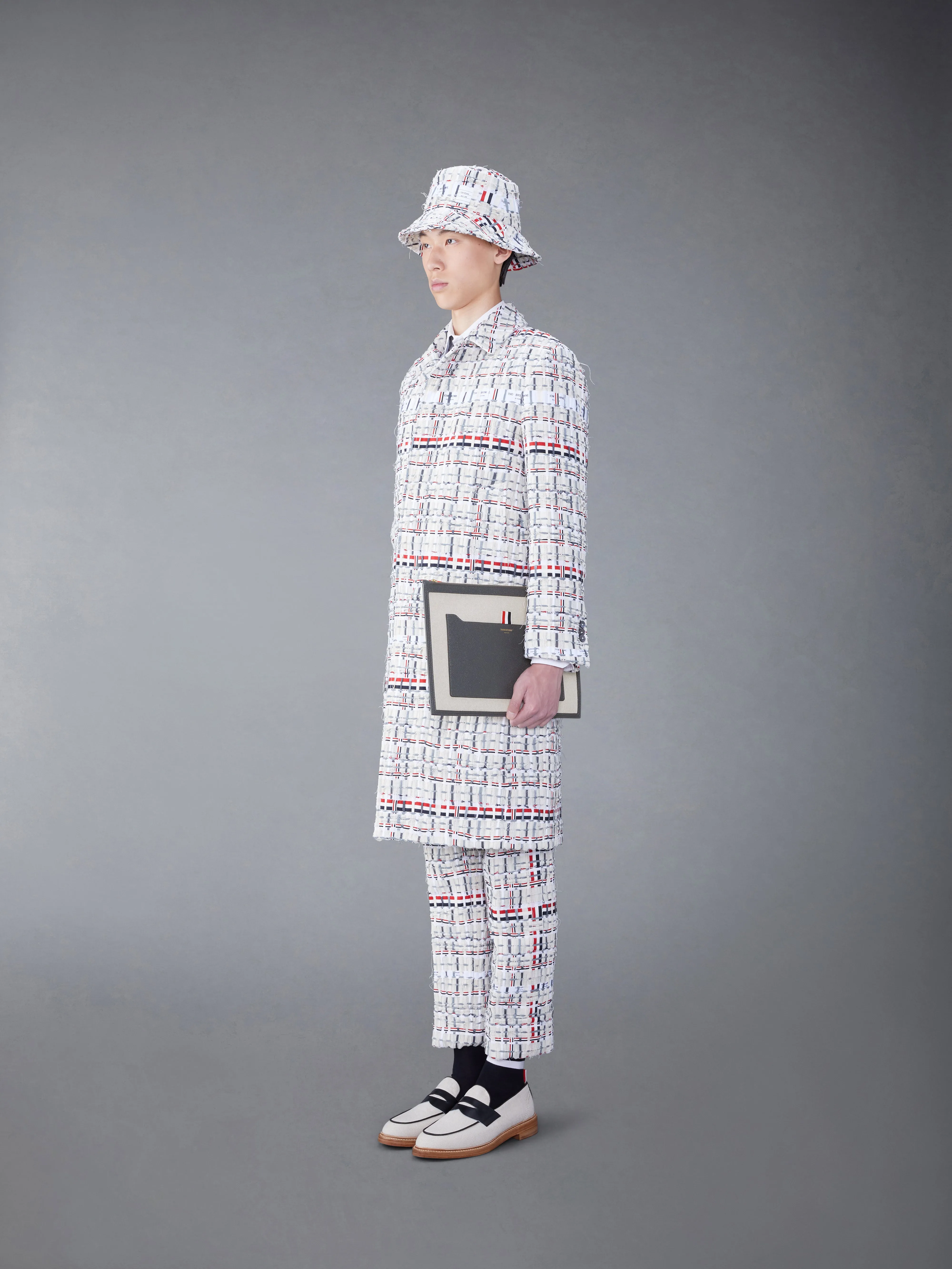 COTTON CANVAS MEDIUM POUCH sold by Thom Browne product image thumbnail 3