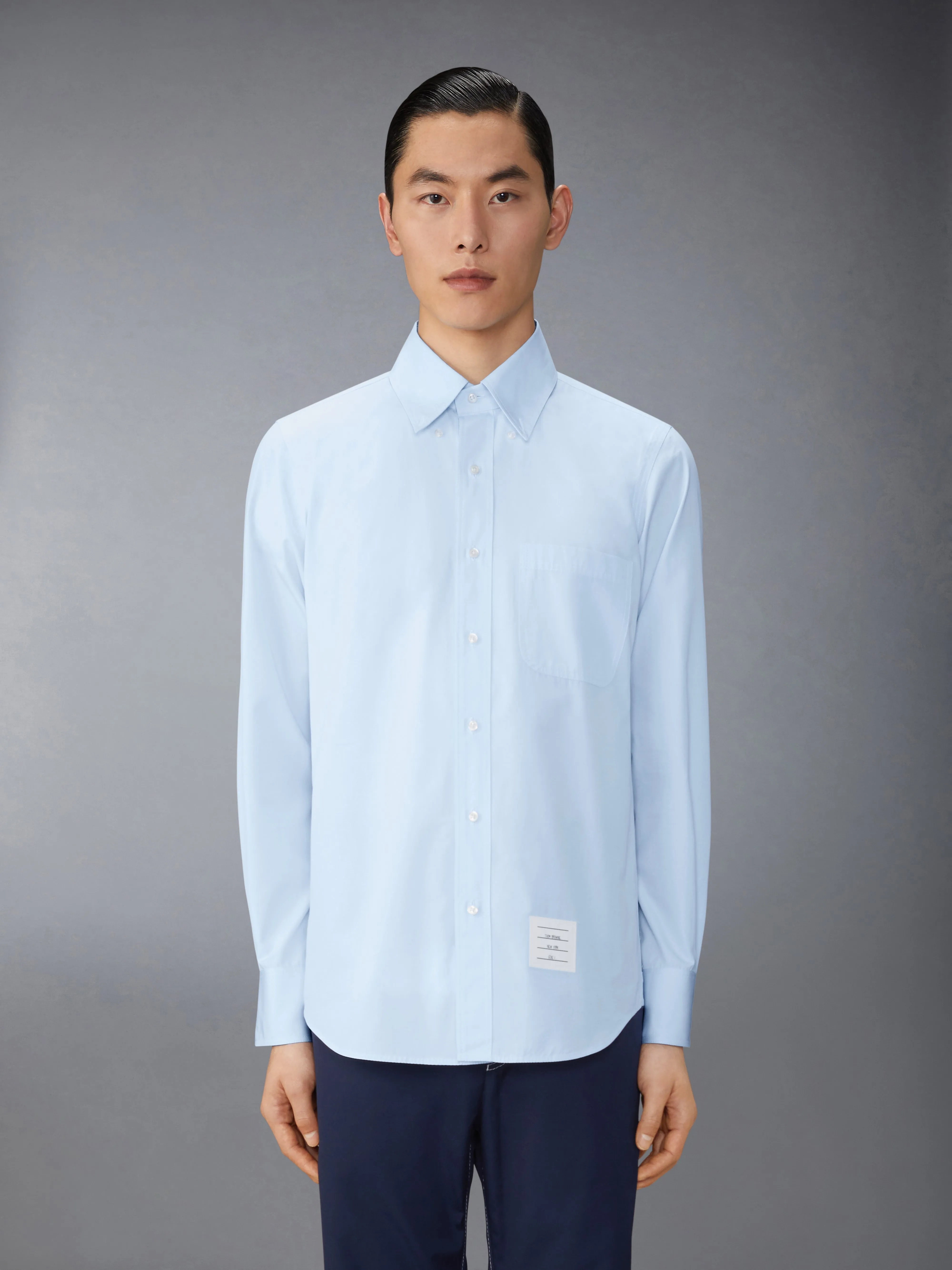 SOLID POPLIN TWIN DEEDLE CONTRAST TOPSTITCHING SHIRT sold by Thom Browne product image thumbnail 2