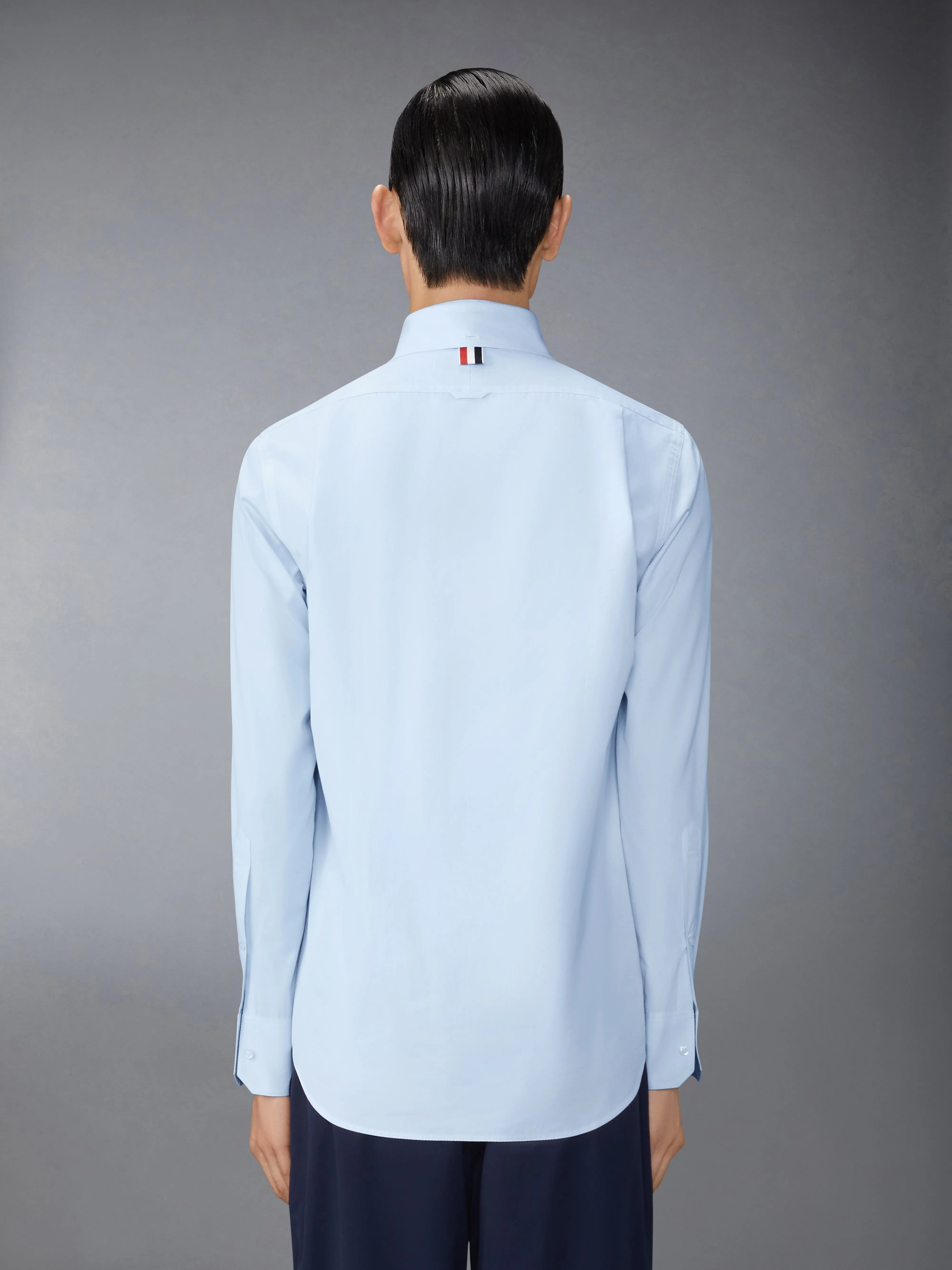 SOLID POPLIN TWIN DEEDLE CONTRAST TOPSTITCHING SHIRT sold by Thom Browne product image thumbnail 3