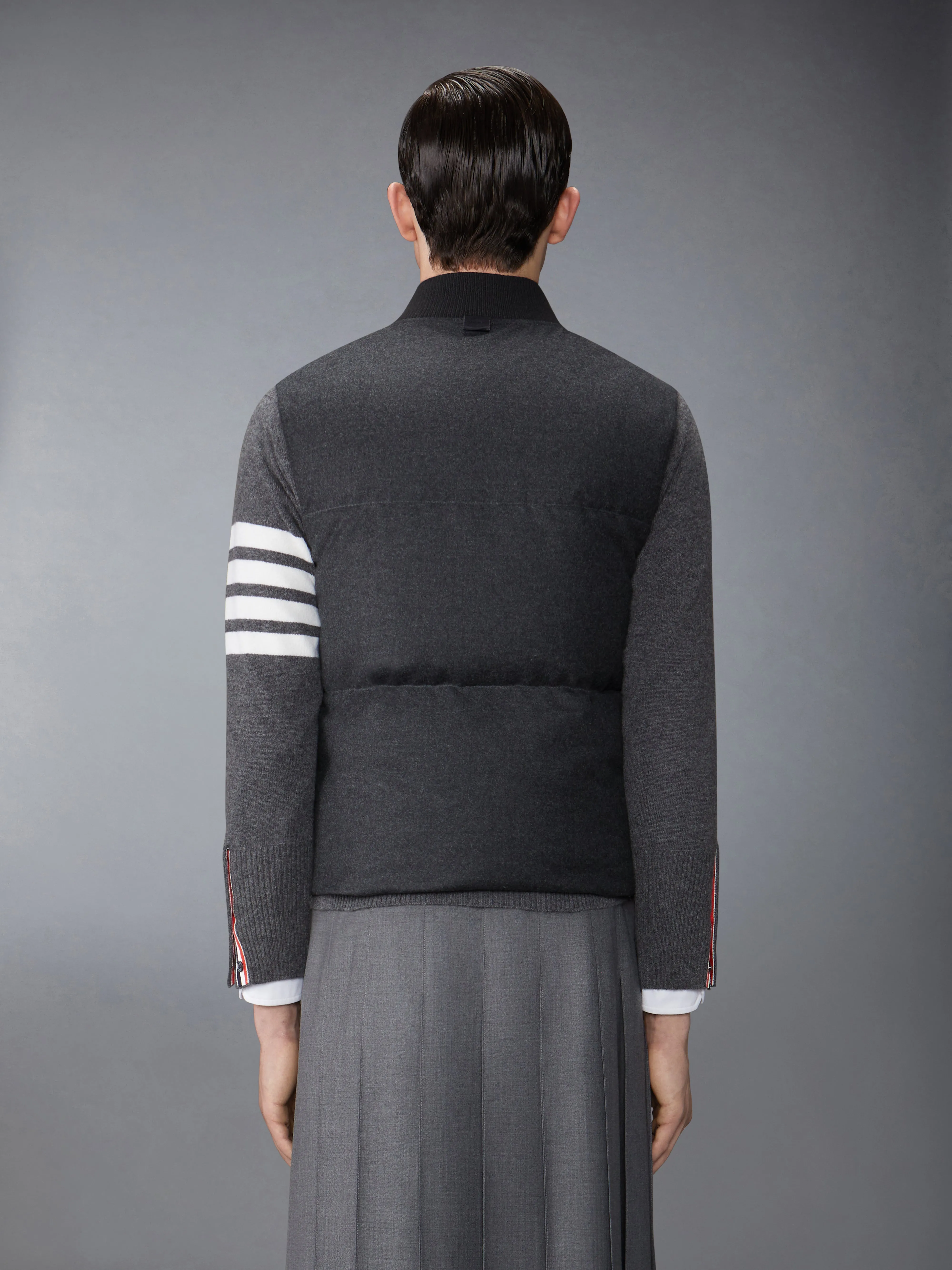 WOOL FLANNEL DOWN FILL VEST sold by Thom Browne product image thumbnail 2