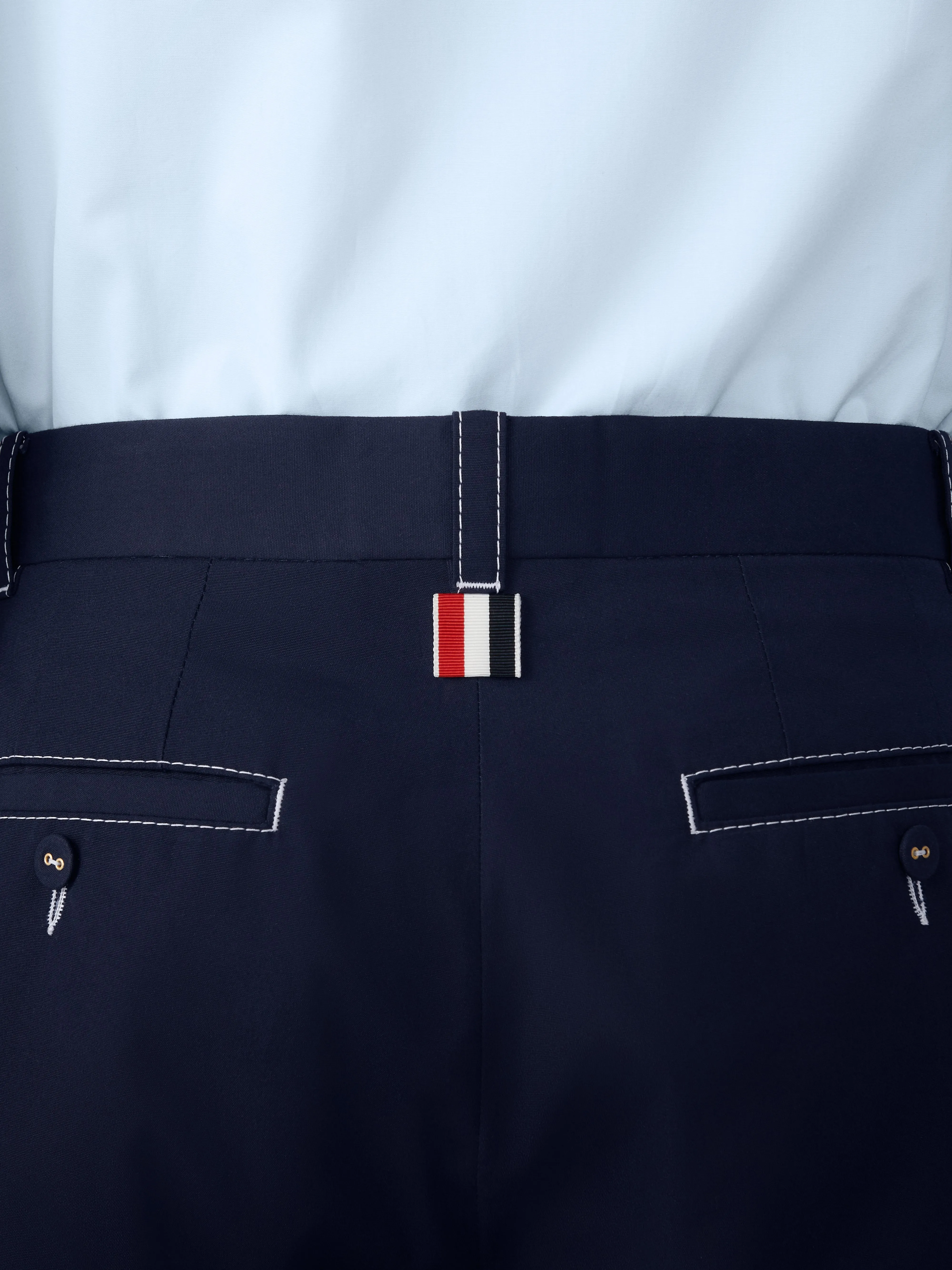 TYPEWRITER UNCONSTRUCTED STRAIGHT LEG TROUSERS sold by Thom Browne product image thumbnail 3