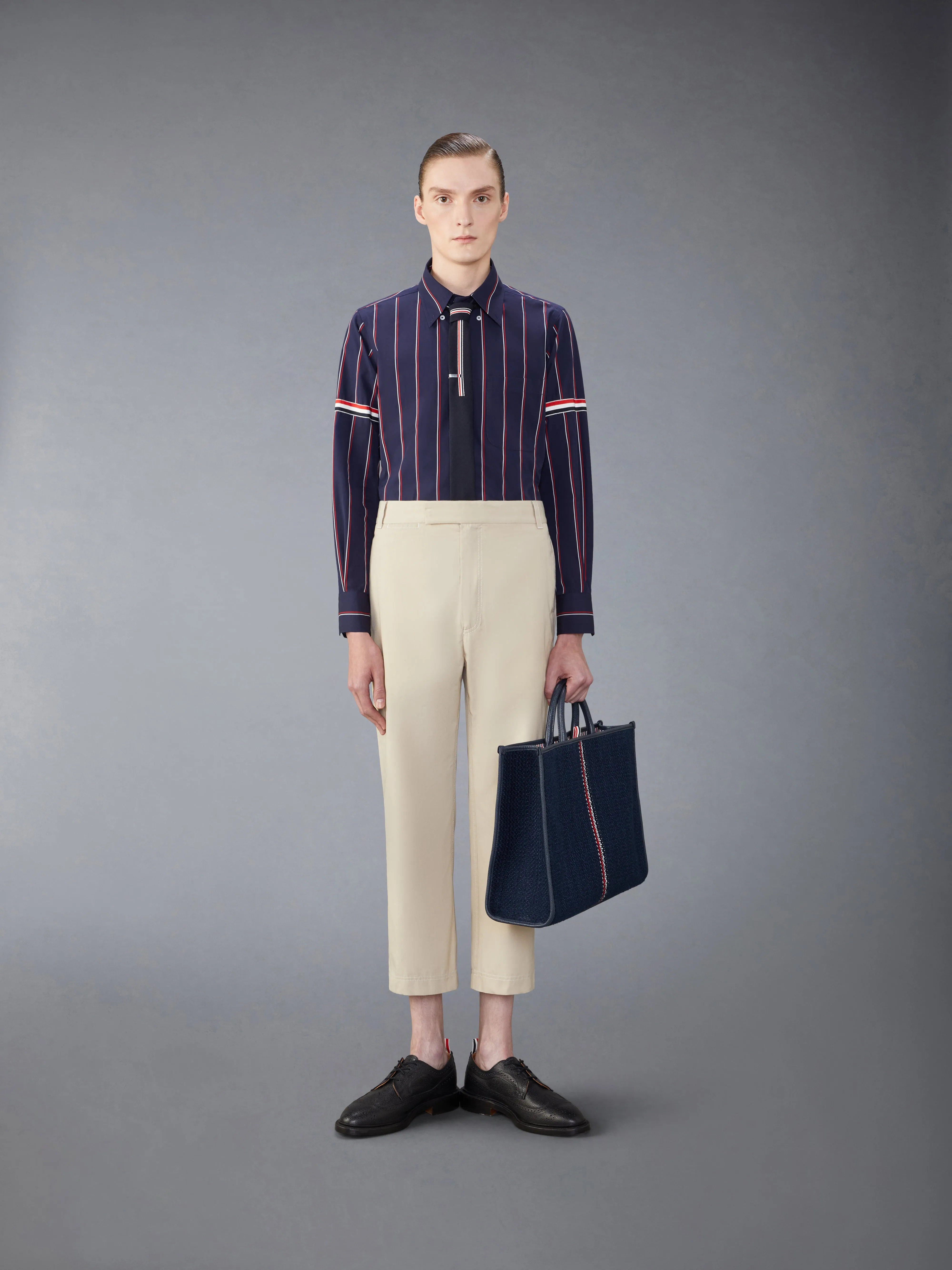 TYPEWRITER STRAIGHT LEG TROUSERS sold by Thom Browne product image thumbnail 3