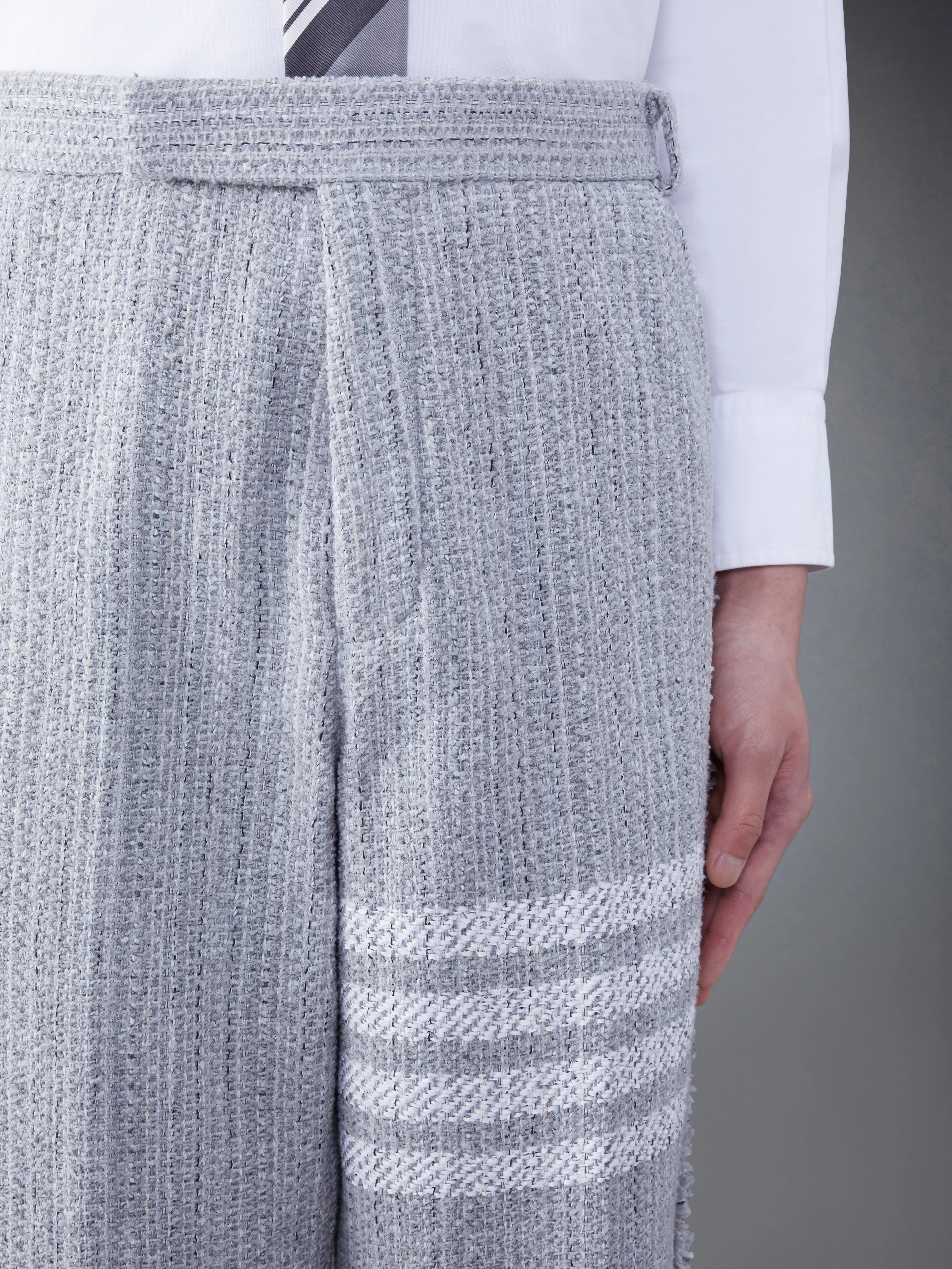 TWEED FRAY 4-BAR SACK TROUSER sold by Thom Browne product image thumbnail 5