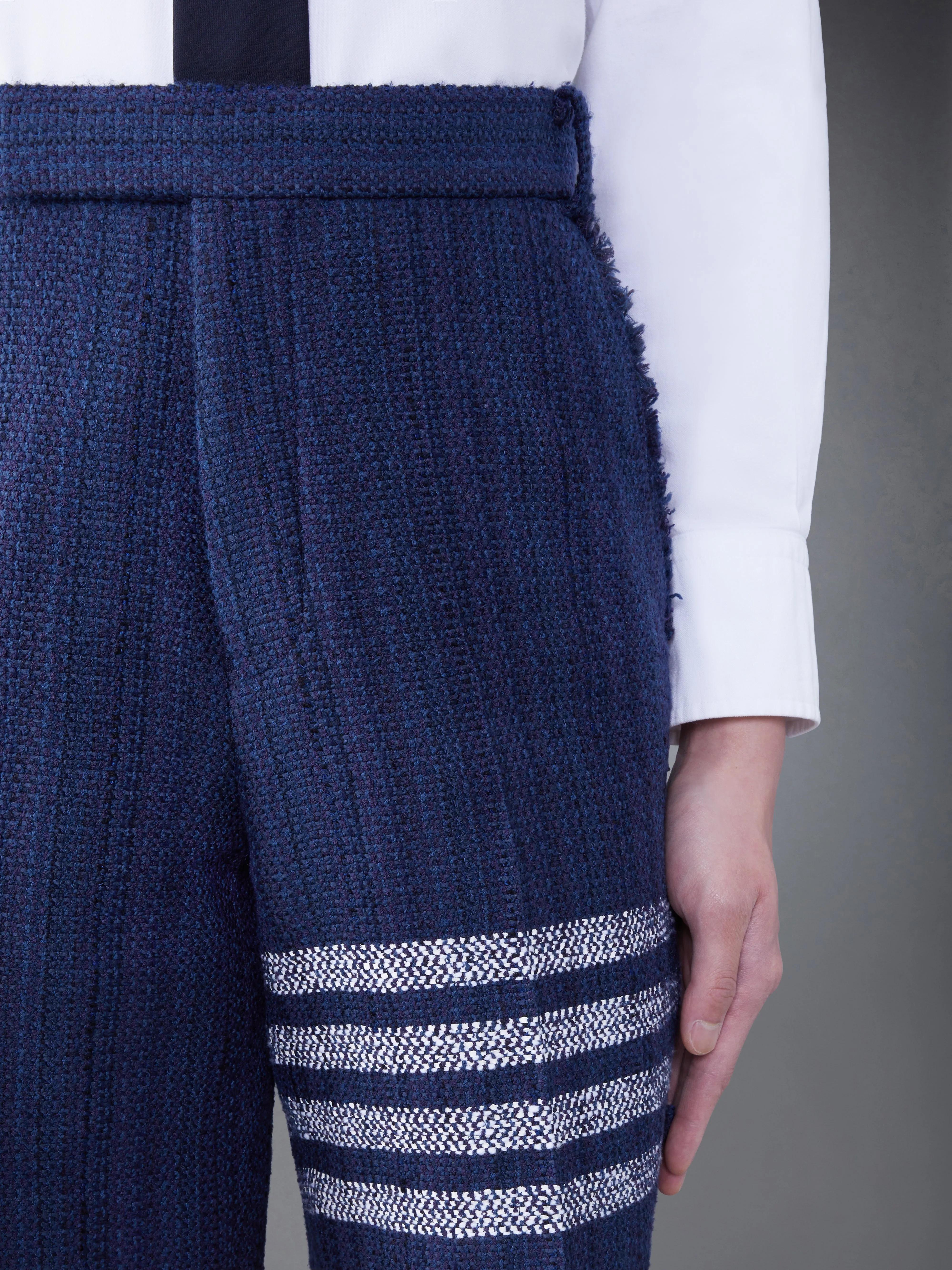 TWEED FRAY 4-BAR SACK SHORTS sold by Thom Browne product image thumbnail 5