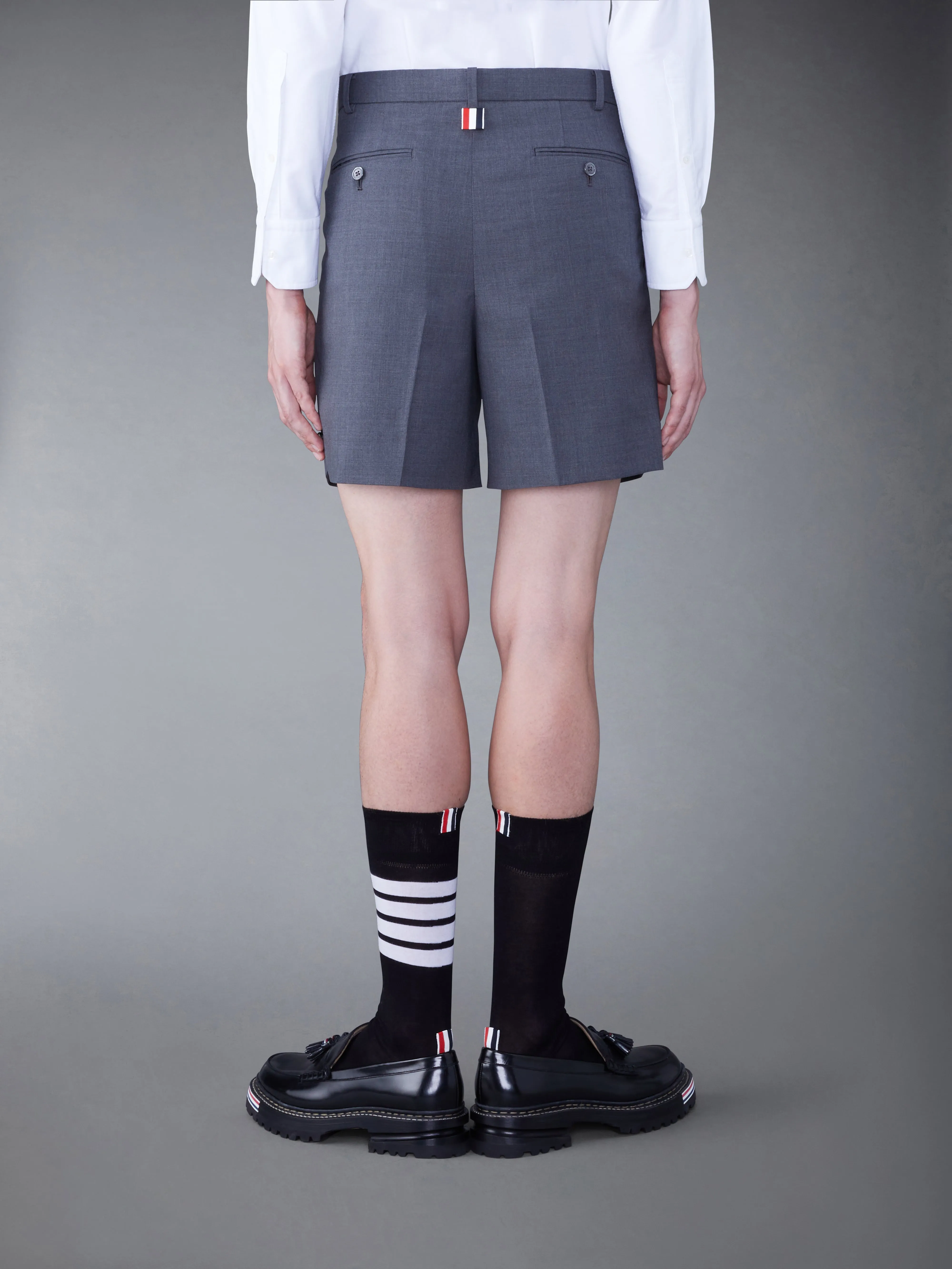 TWILL LOW RISE SACK MINI SHORT sold by Thom Browne product image thumbnail 2
