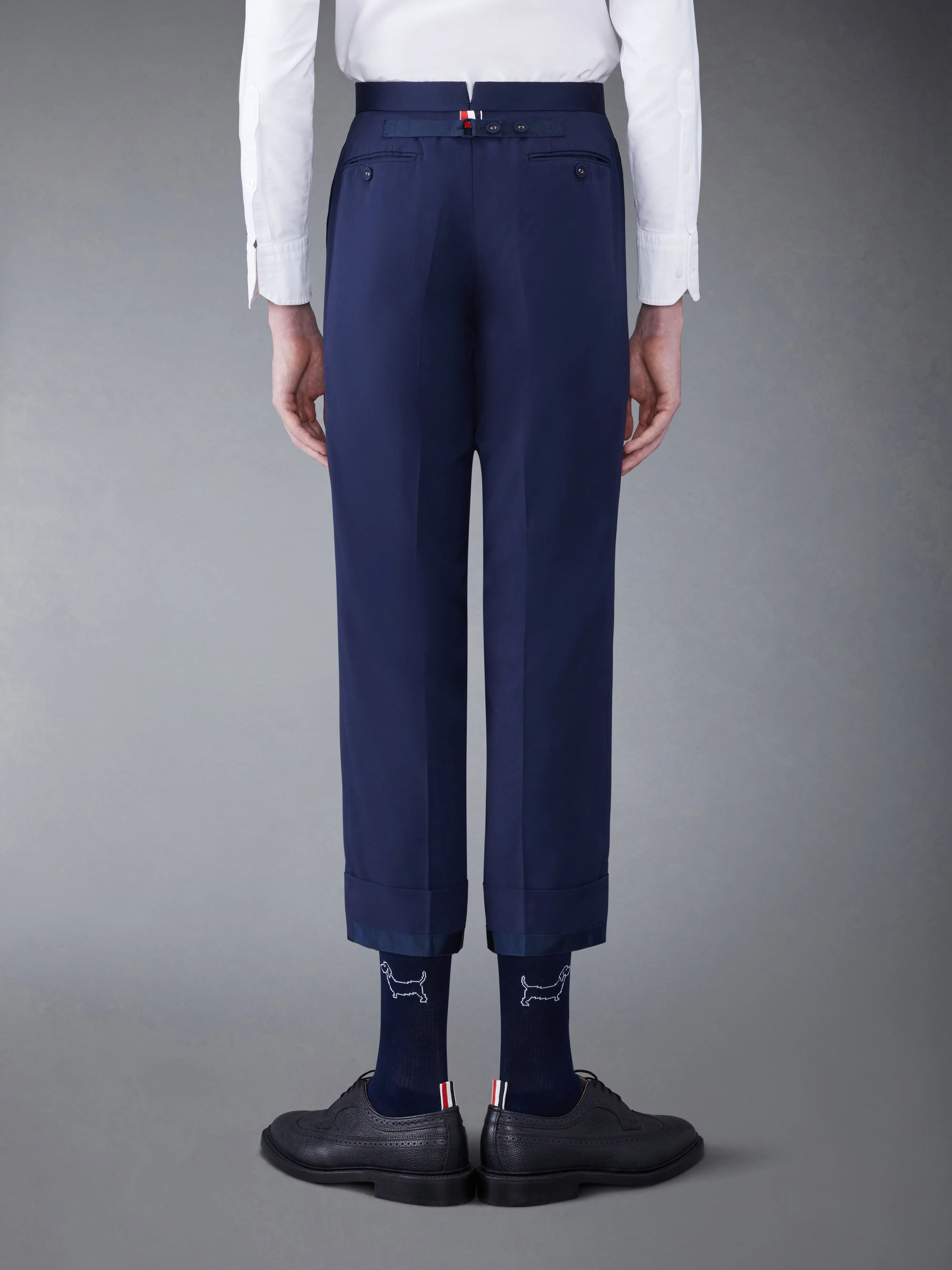 TYPEWRITER CLOTH CLASSIC BACKSTRAP TROUSER sold by Thom Browne product image thumbnail 2
