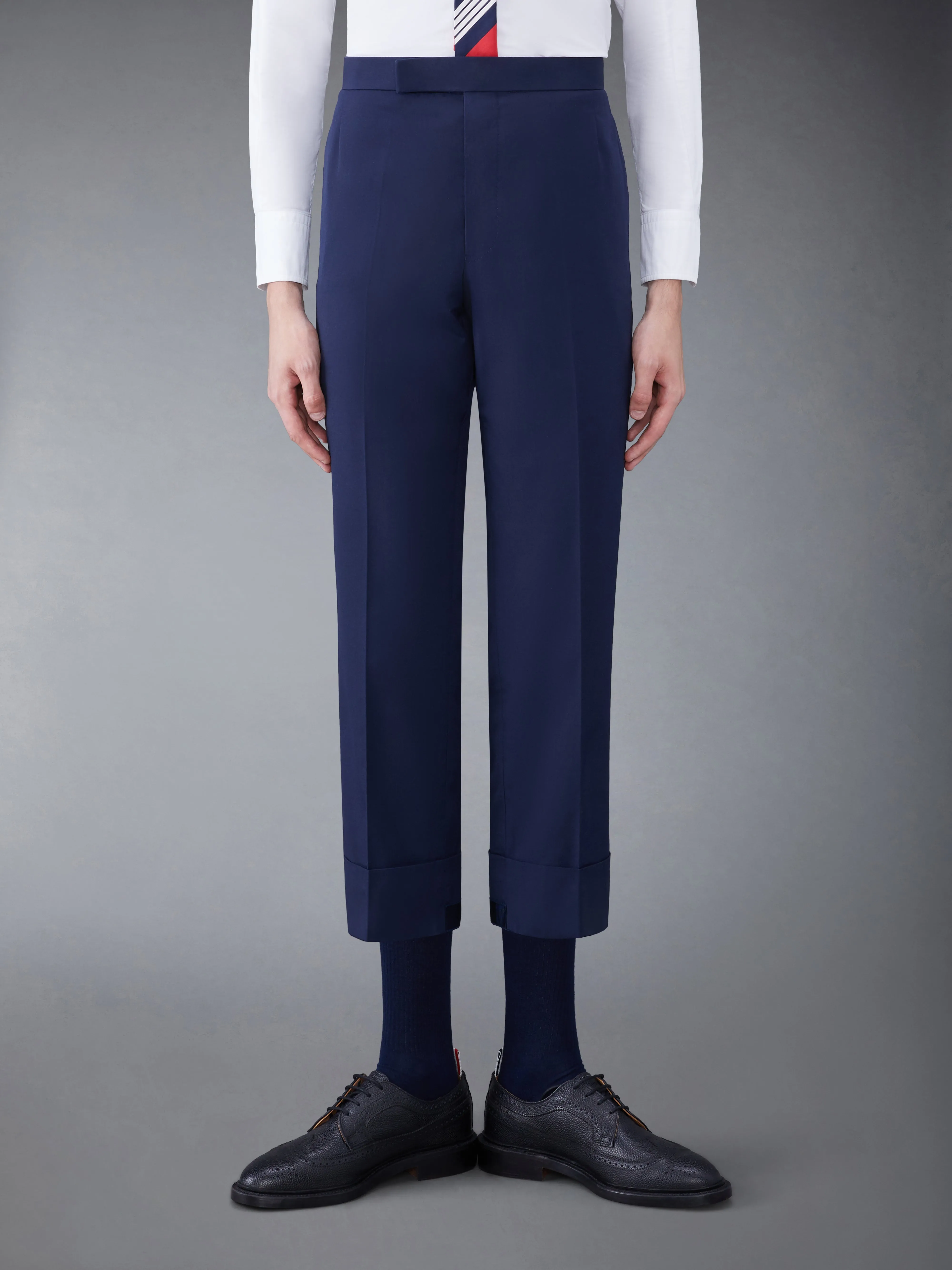 TYPEWRITER CLOTH CLASSIC BACKSTRAP TROUSER sold by Thom Browne