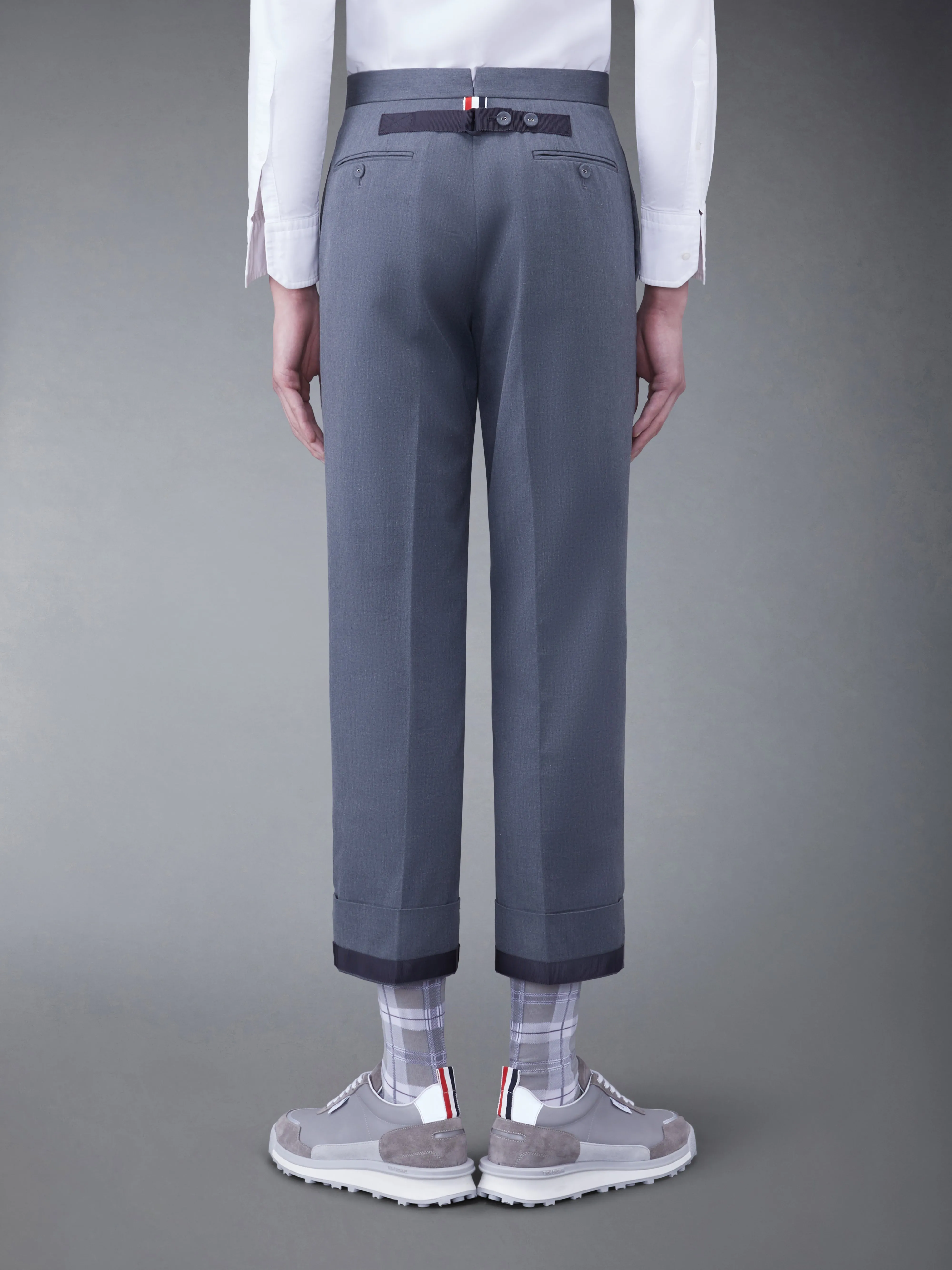 TYPEWRITER CLOTH CLASSIC TROUSER sold by Thom Browne product image thumbnail 2