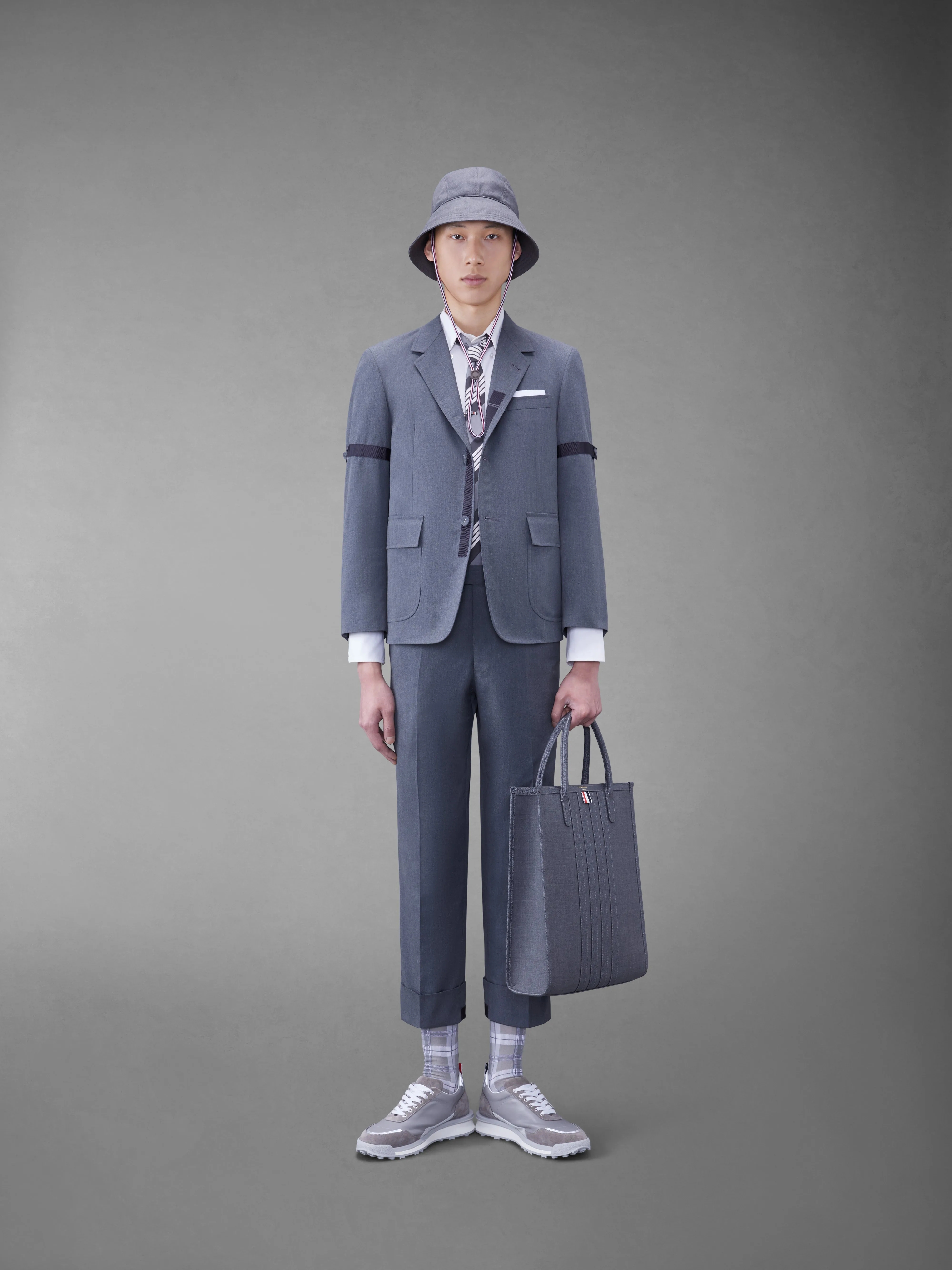 TYPEWRITER CLOTH CLASSIC TROUSER sold by Thom Browne product image thumbnail 3