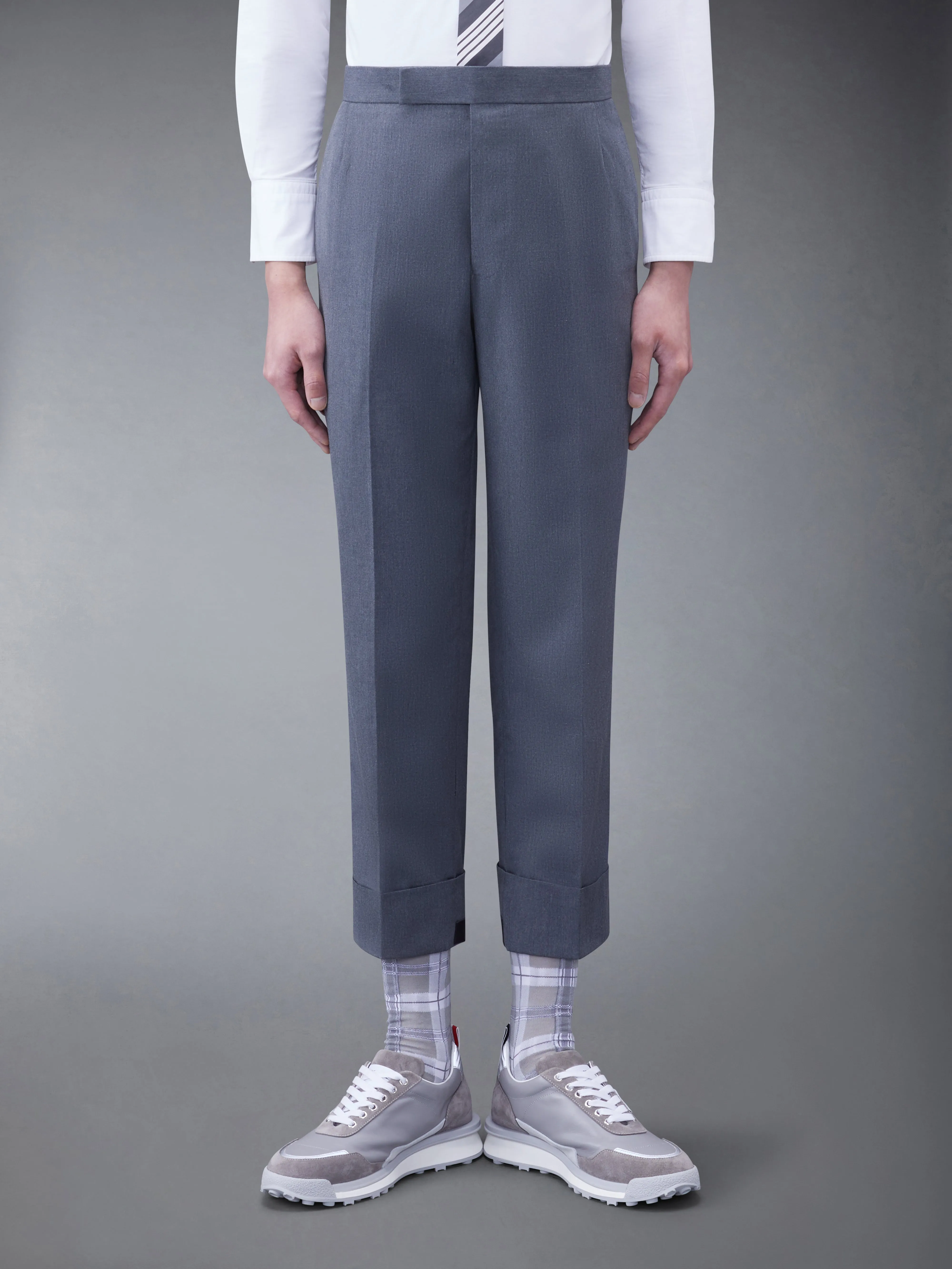 TYPEWRITER CLOTH CLASSIC TROUSER sold by Thom Browne