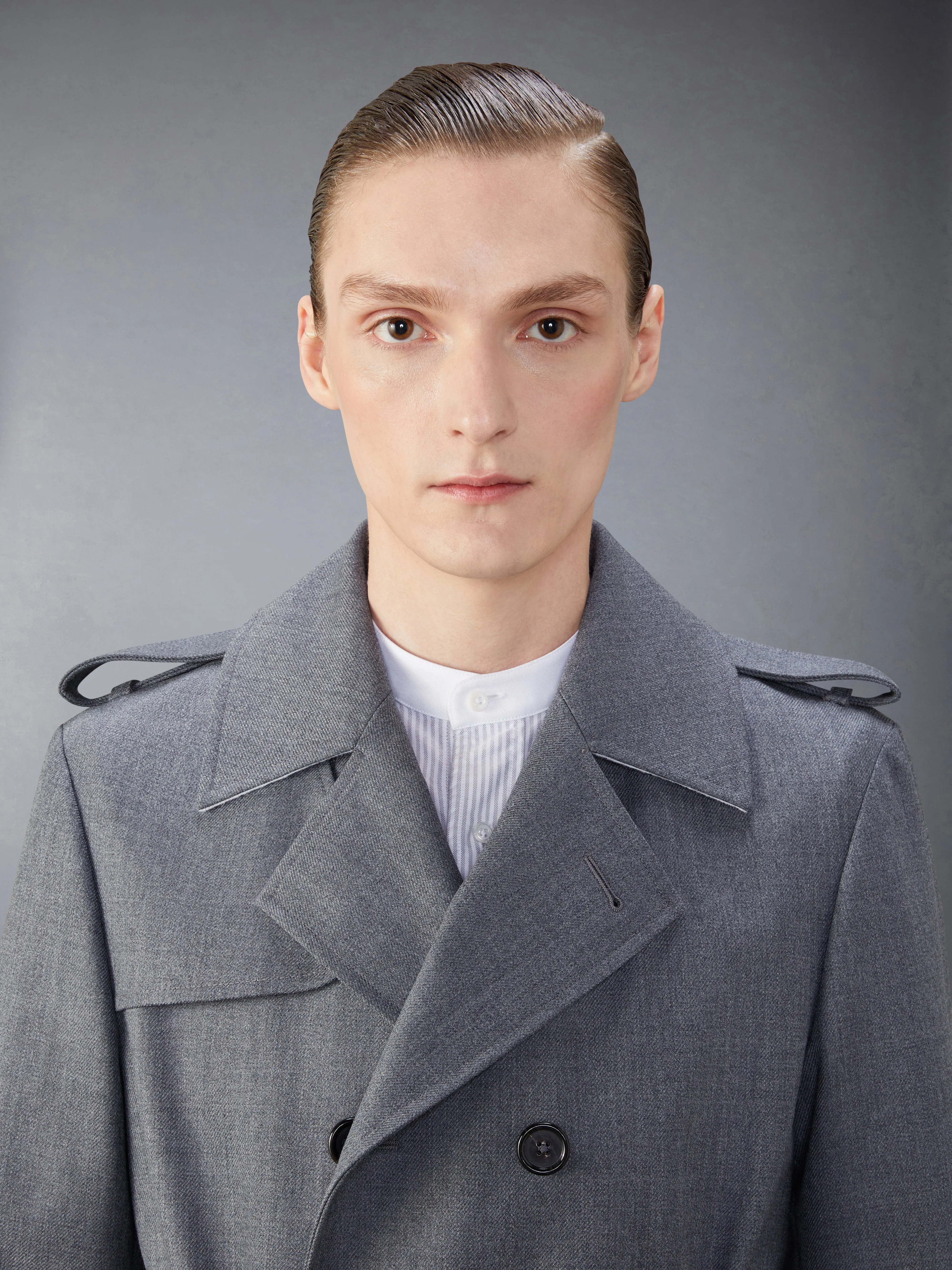 WOOL TWILL UNCONSTRUCTED TRENCH COAT sold by Thom Browne product image thumbnail 5