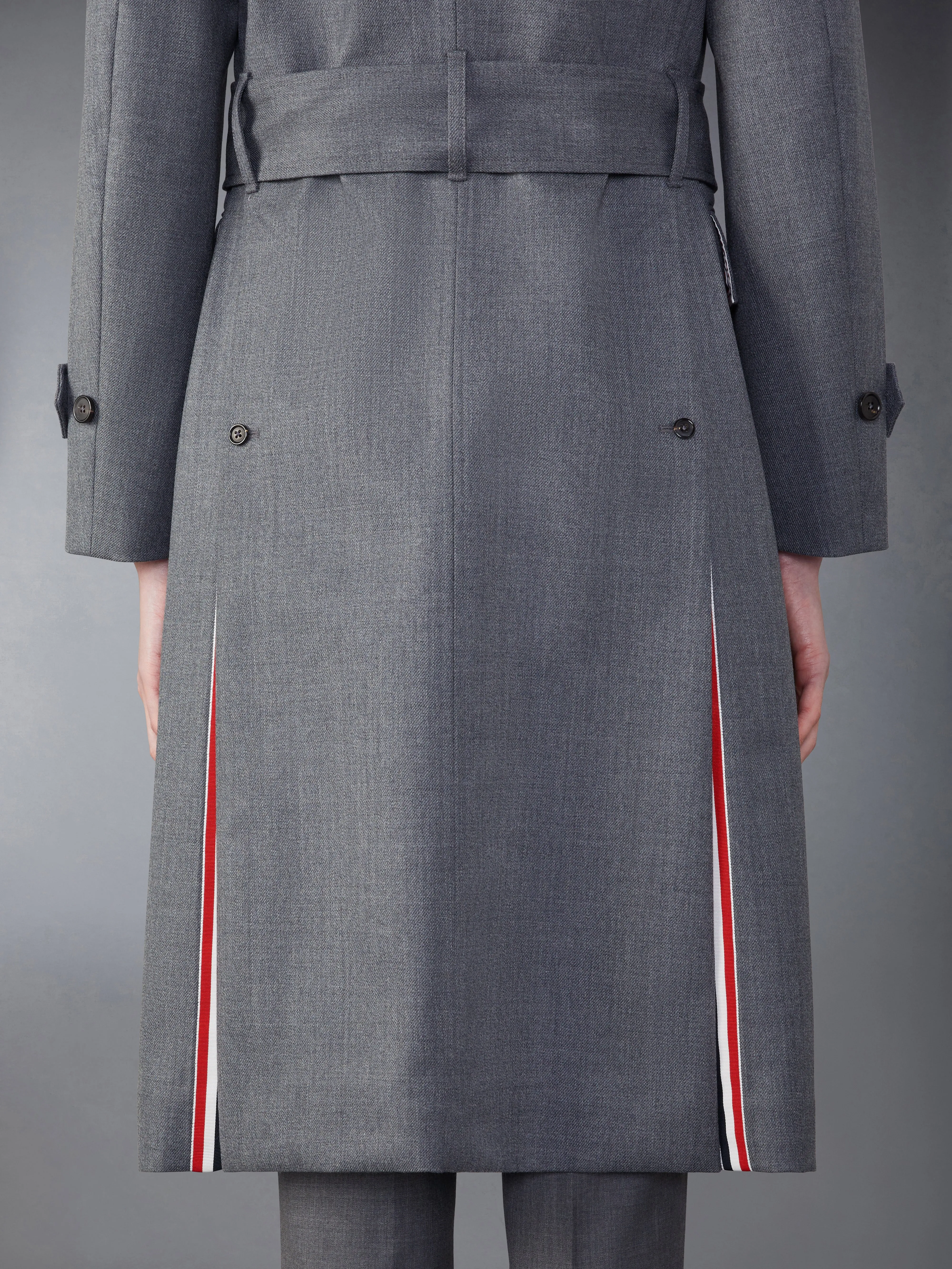 WOOL TWILL UNCONSTRUCTED TRENCH COAT sold by Thom Browne product image thumbnail 4