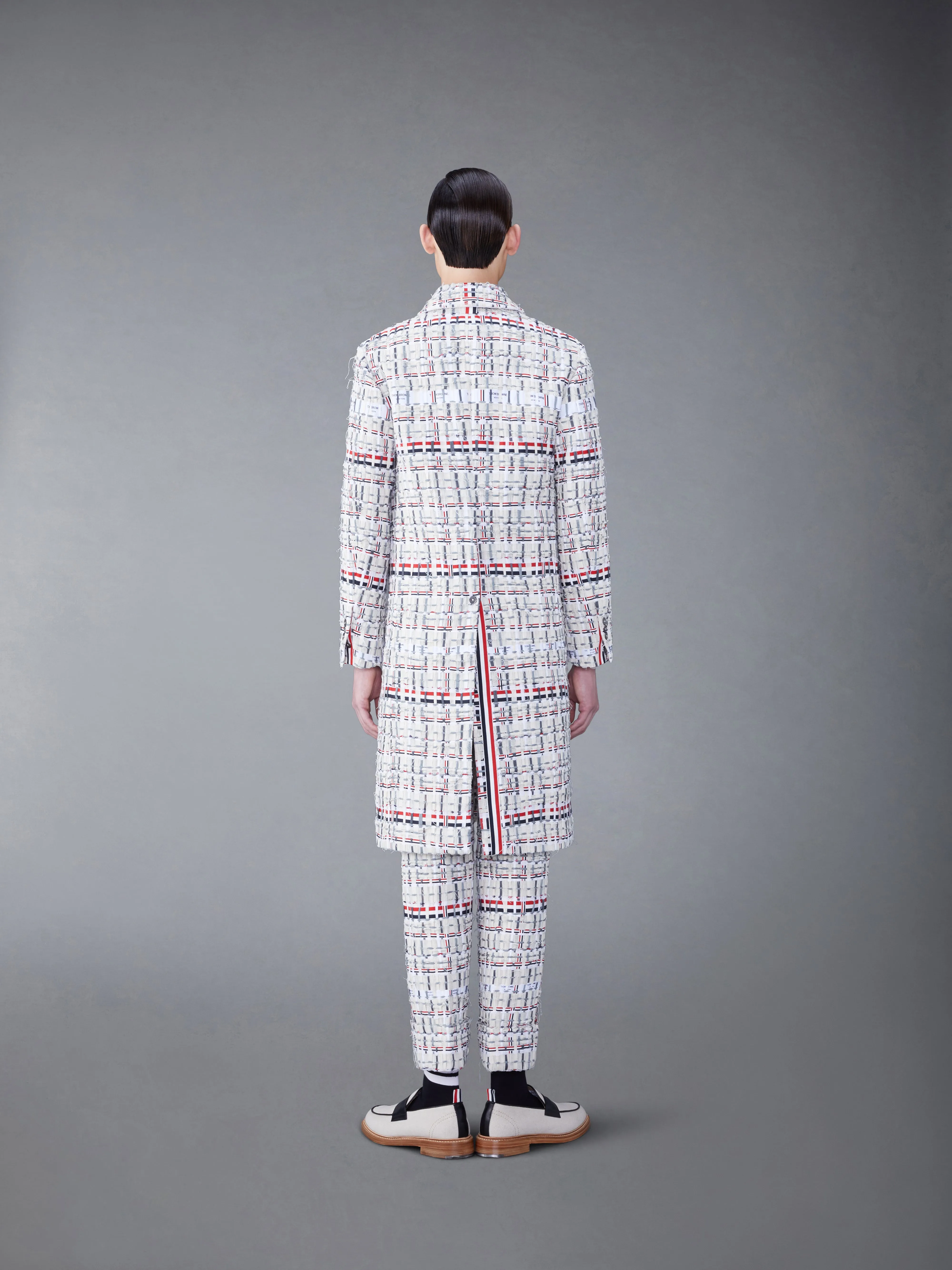 DECONSTRUCTED TWEED RELAXED BAL COLLAR OVERCOAT sold by Thom Browne product image thumbnail 2