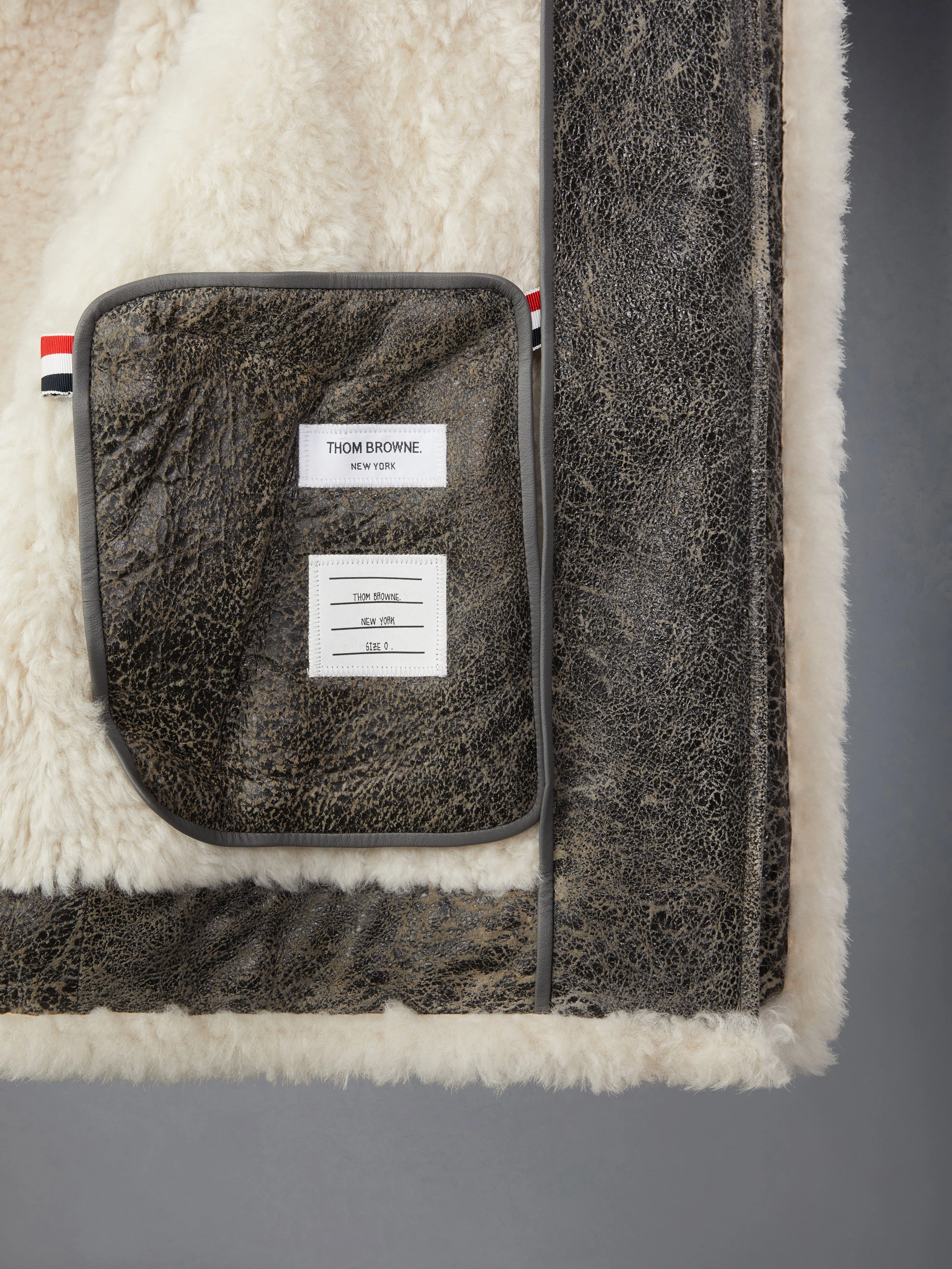 SHEARLING CROPPED DUFFLE COAT sold by Thom Browne product image thumbnail 4