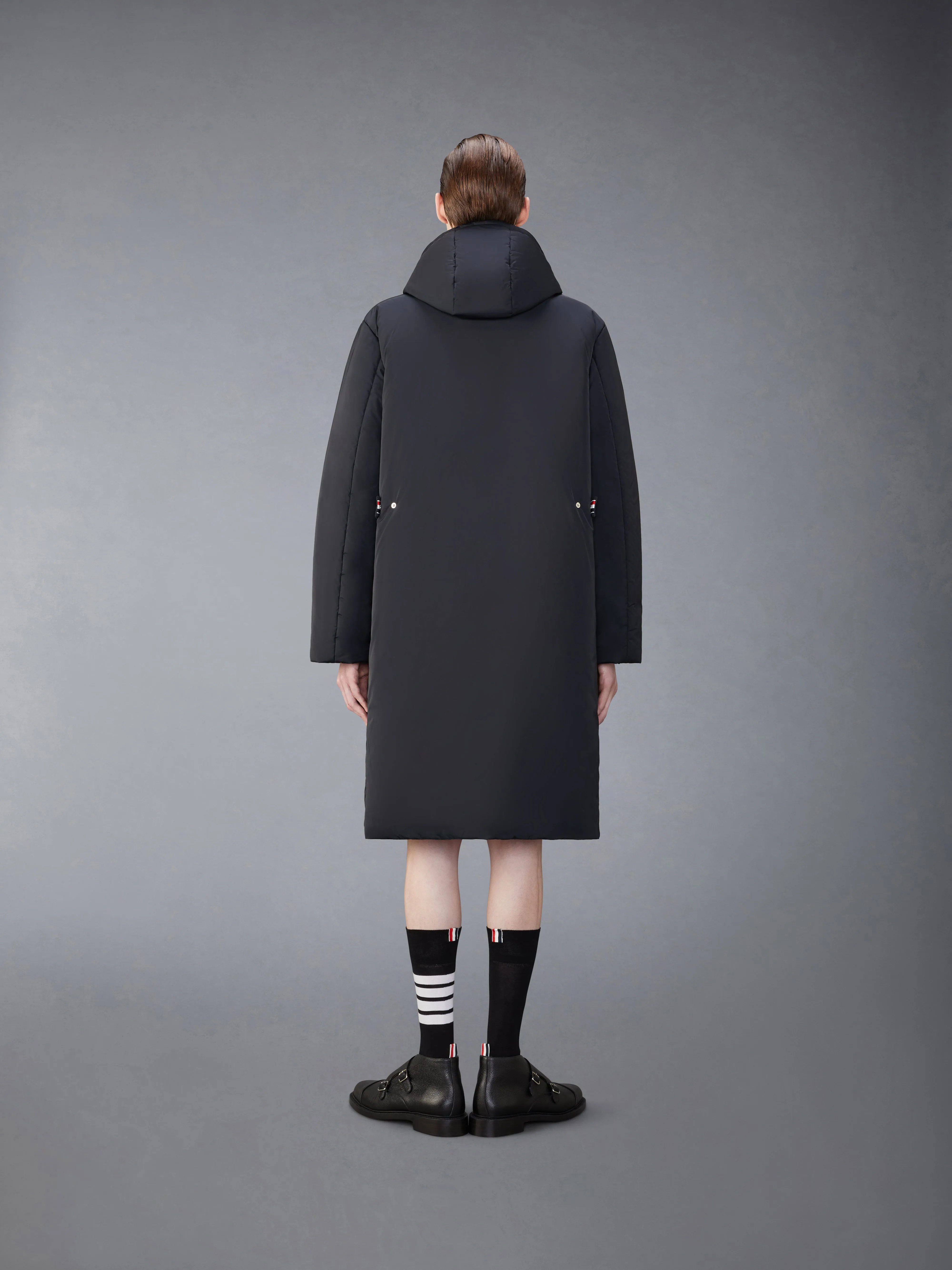 POLY TWILL TECH DOWN FILLED HOODED JACKET sold by Thom Browne product image thumbnail 2
