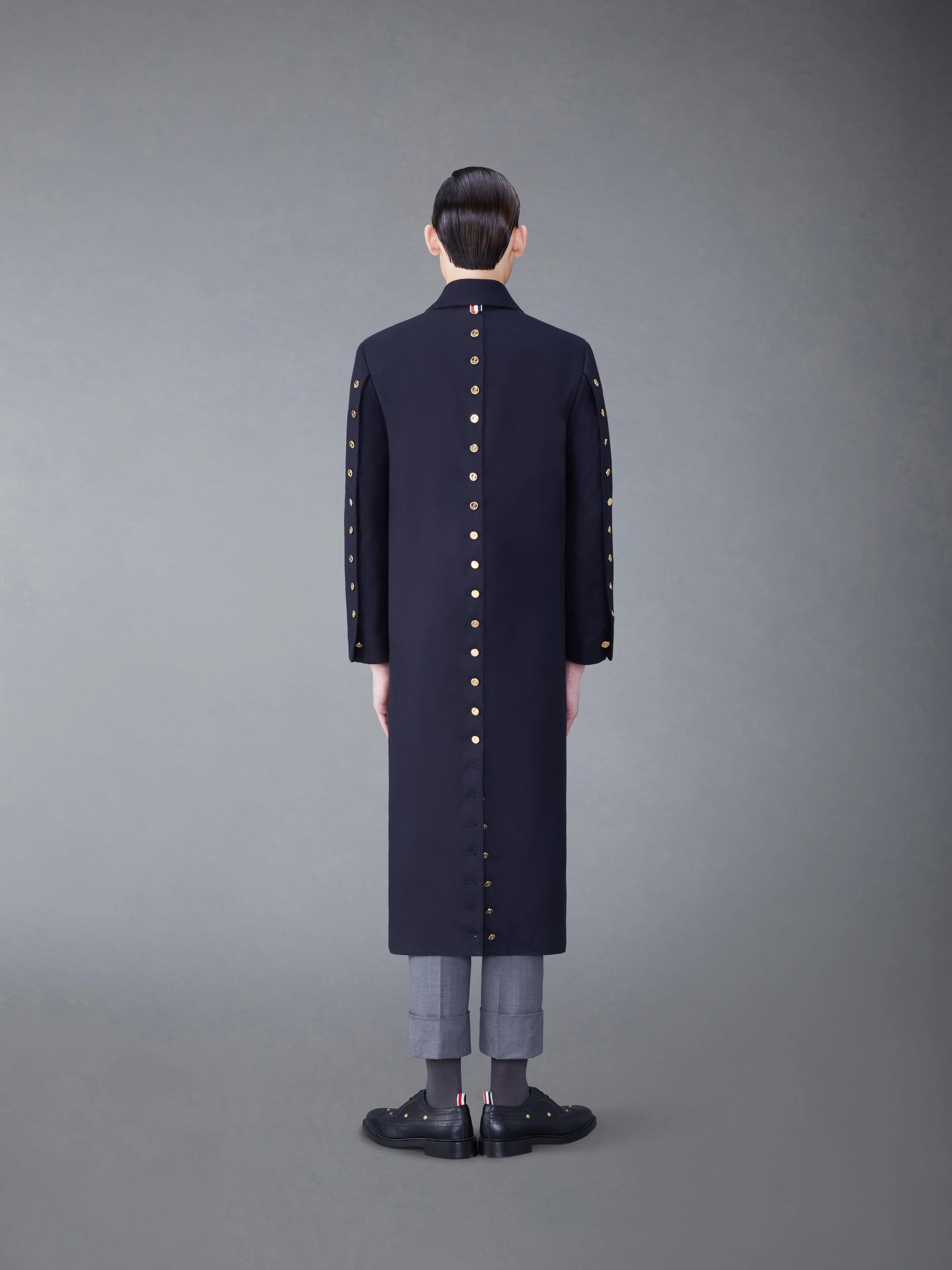 MELTON BUTTON BAL COLLAR COAT sold by Thom Browne product image thumbnail 2