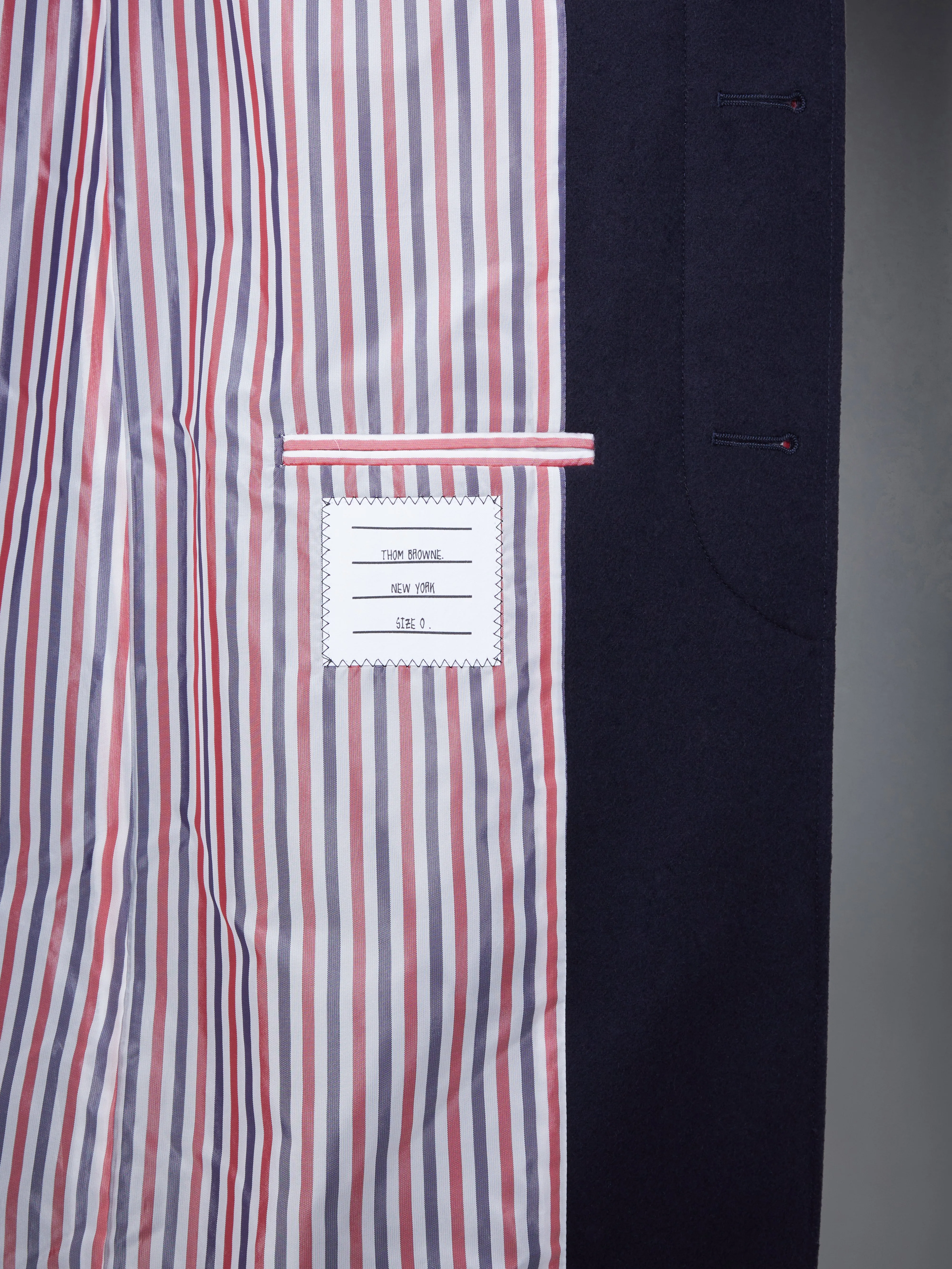 MELTON BUTTON BAL COLLAR COAT sold by Thom Browne product image thumbnail 4