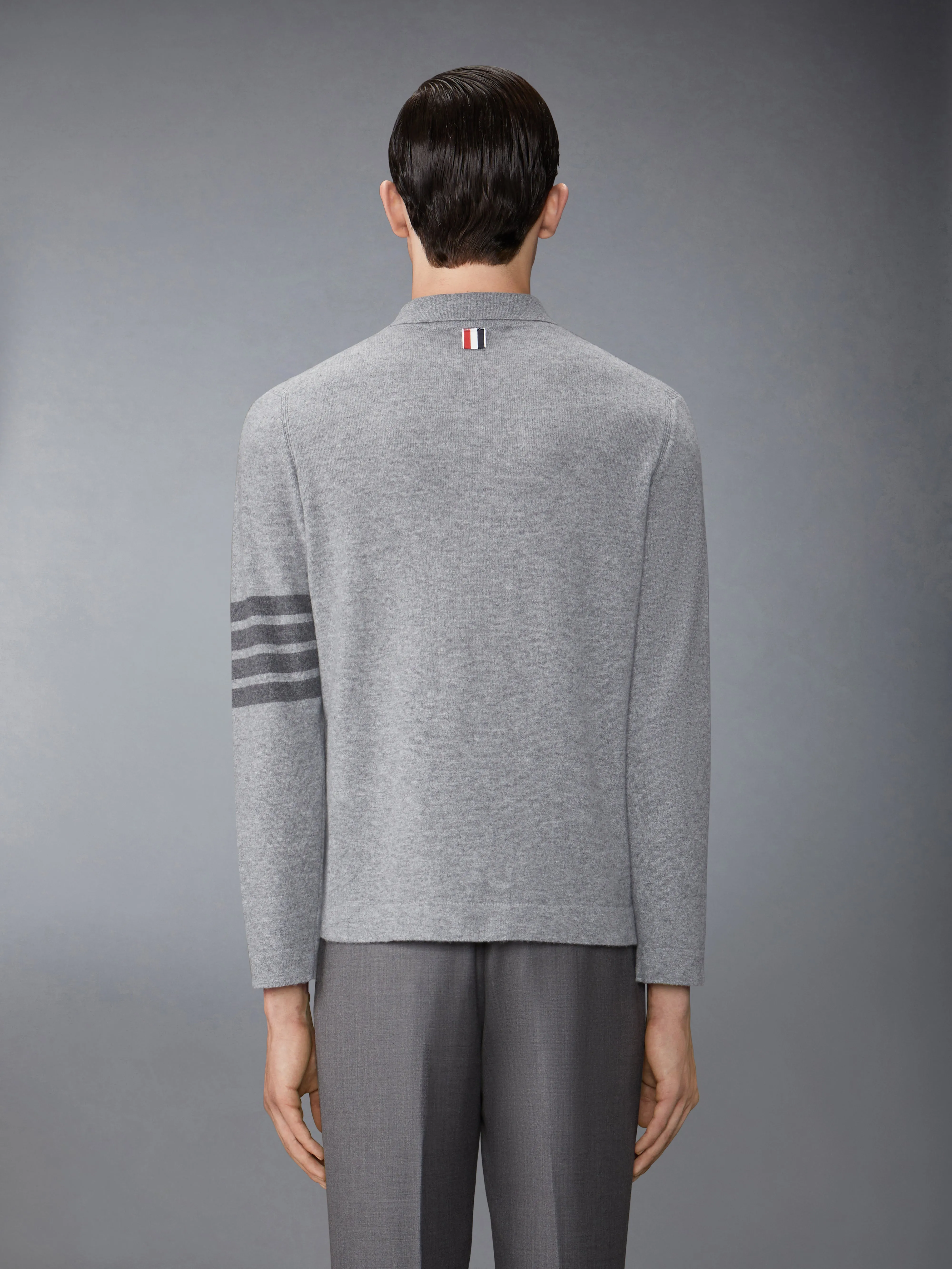 CASHMERE JERSEY STITCH 4-BAR SHIRT sold by Thom Browne product image thumbnail 2