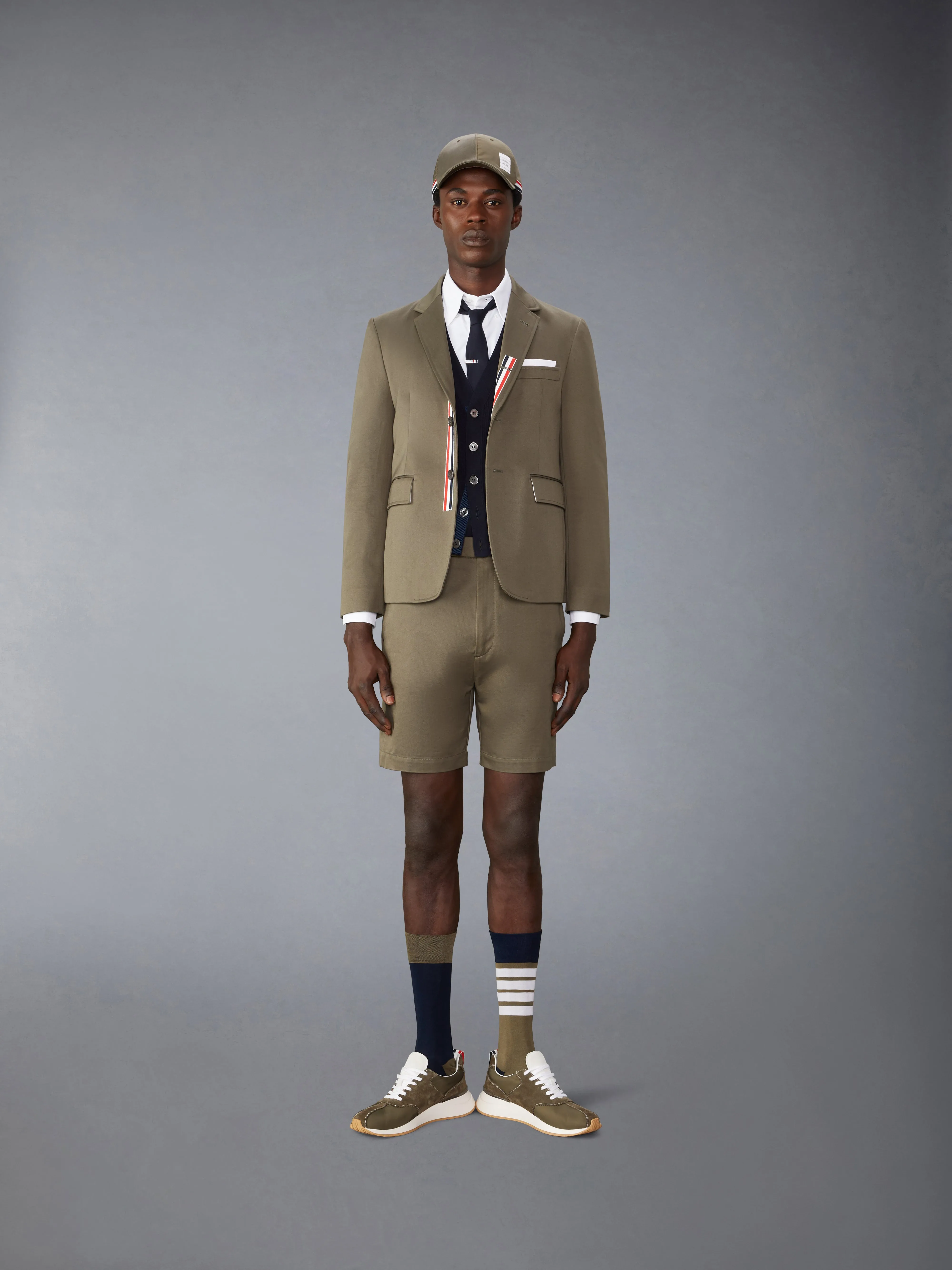 WOOL CREPE 4-BAR RELAXED FIT CARDIGAN sold by Thom Browne product image thumbnail 4