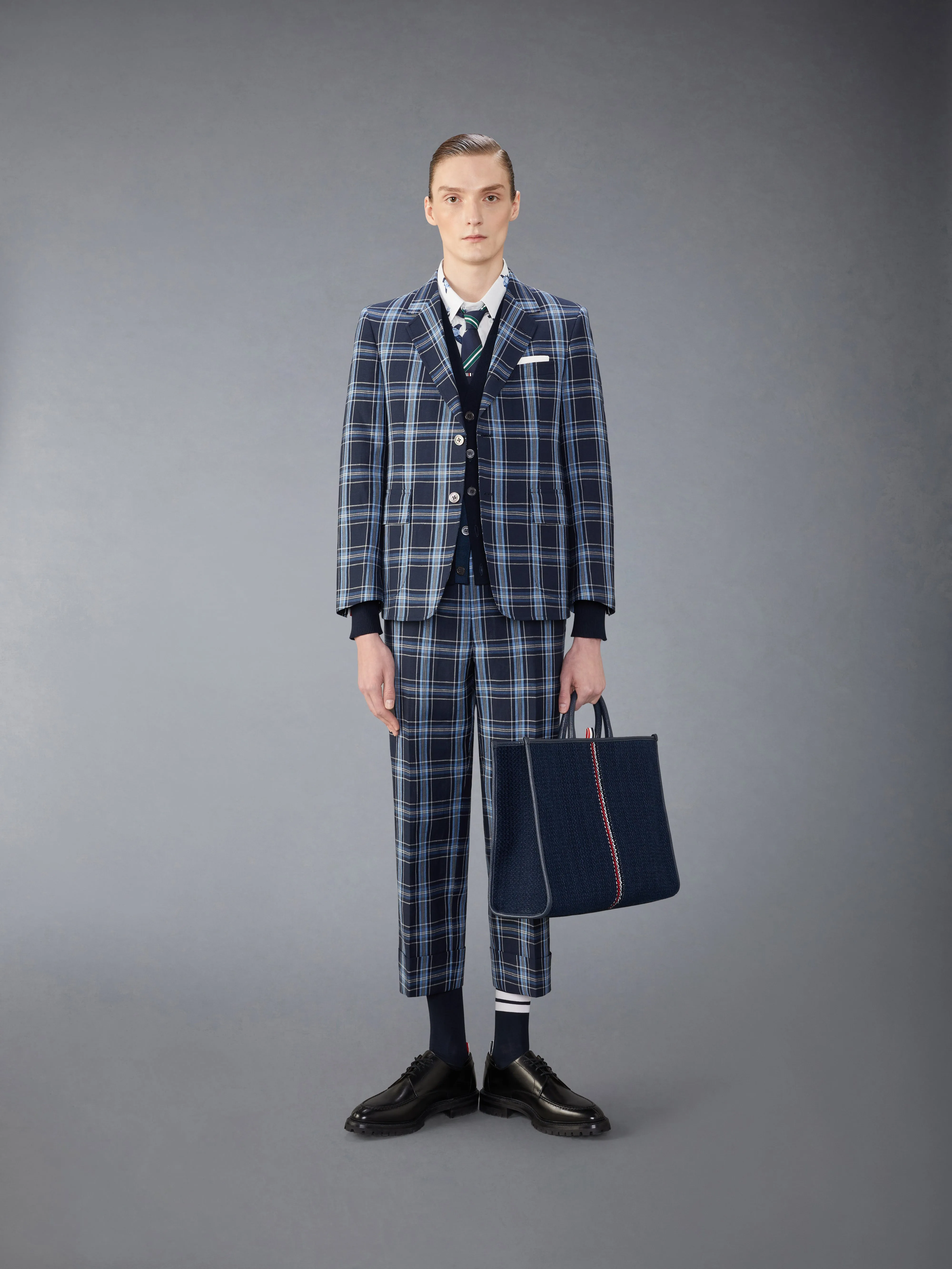 COTTON MILANO STITCH CARDIGAN sold by Thom Browne product image thumbnail 4