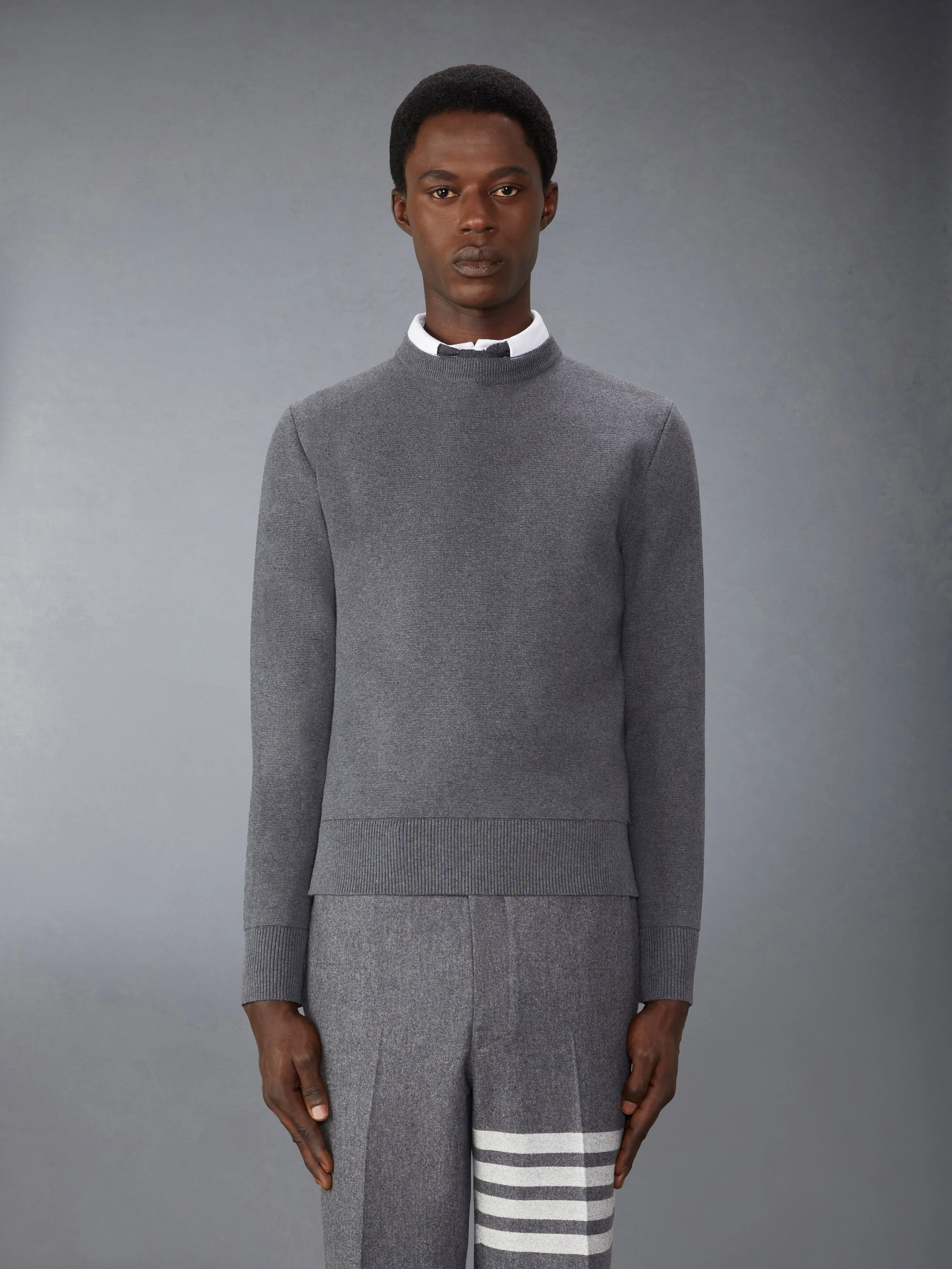 COTTON MILANO STITCH PULLOVER sold by Thom Browne