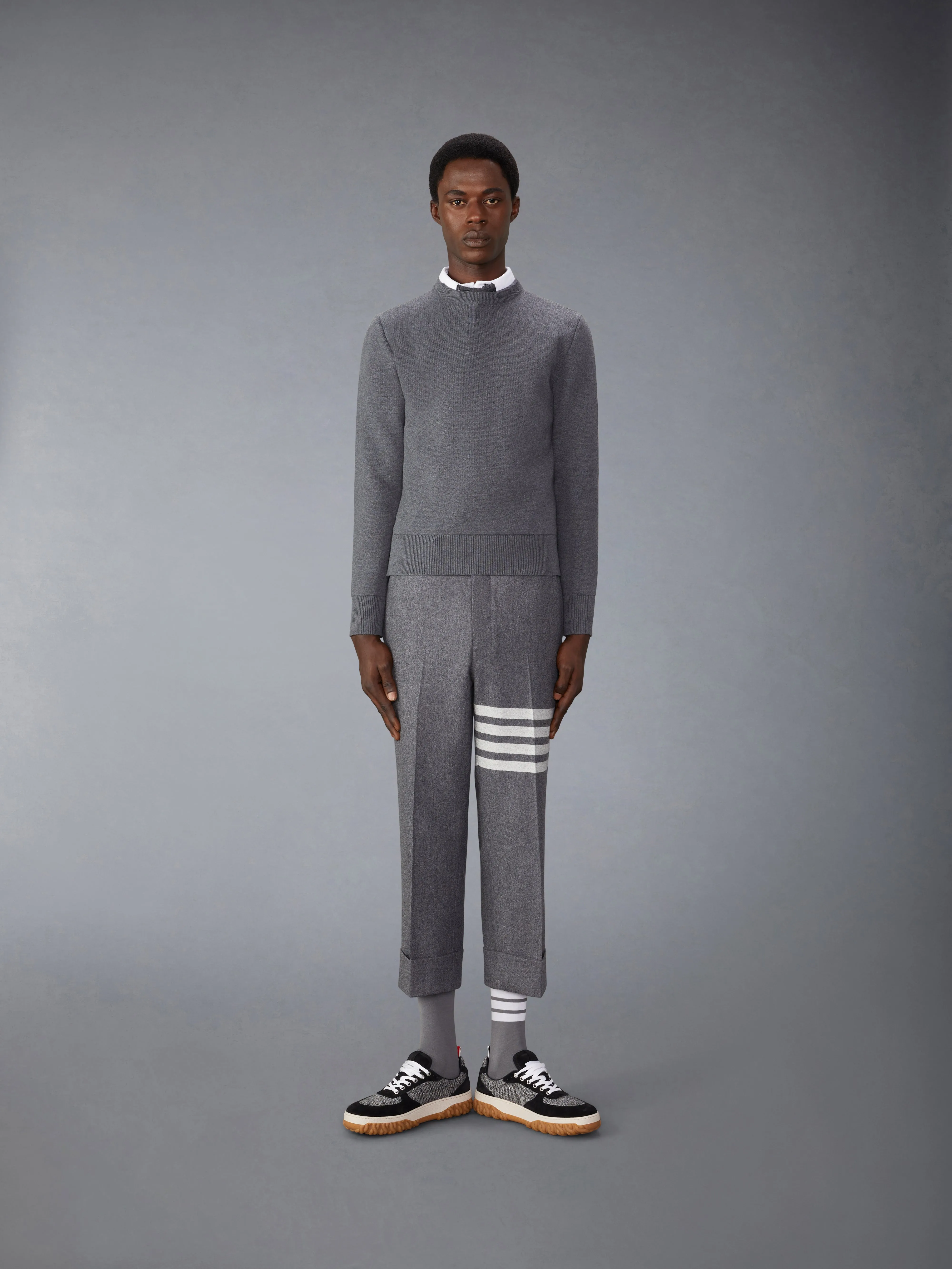 COTTON MILANO STITCH PULLOVER sold by Thom Browne product image thumbnail 3