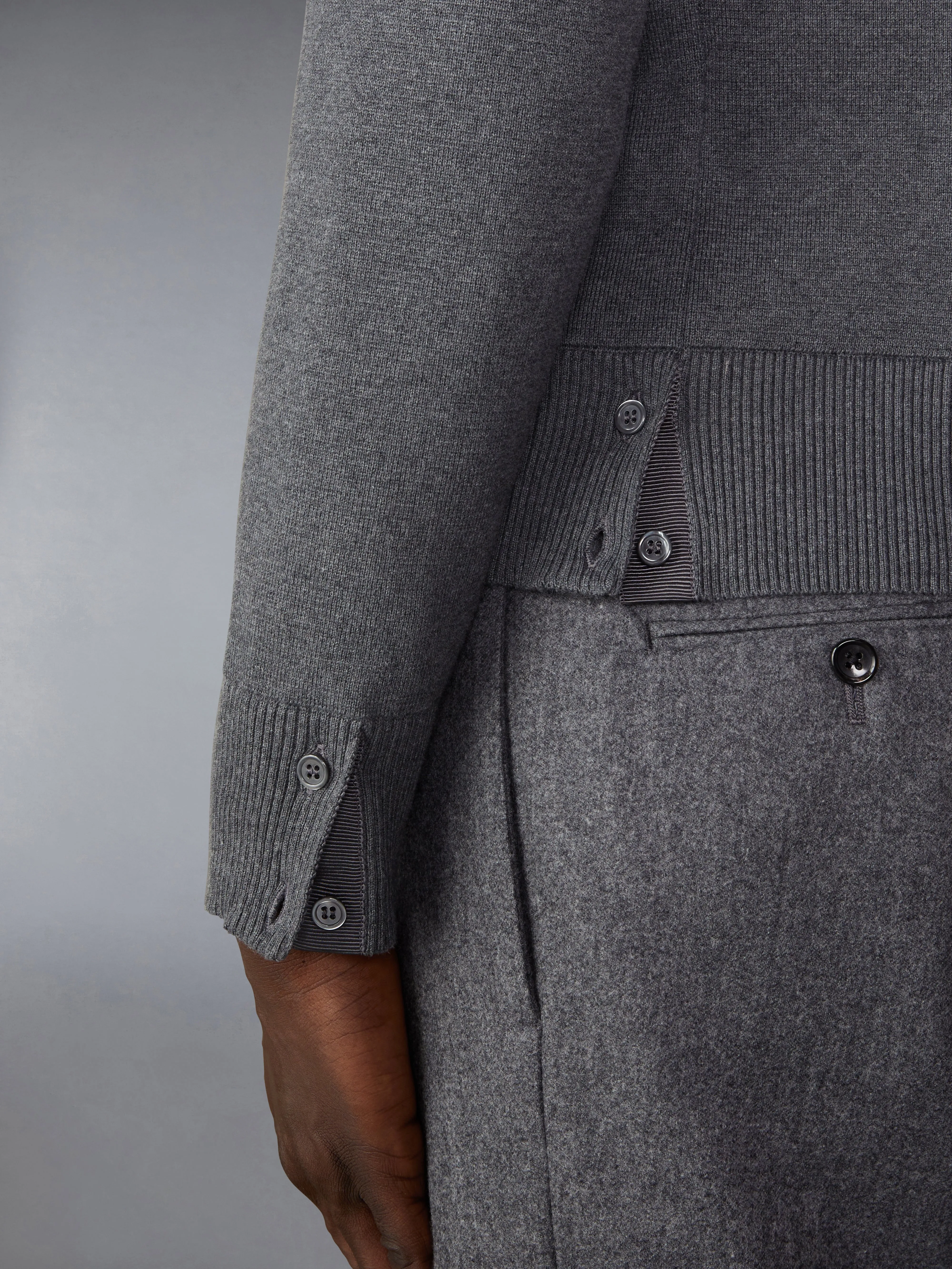 COTTON MILANO STITCH PULLOVER sold by Thom Browne product image thumbnail 5