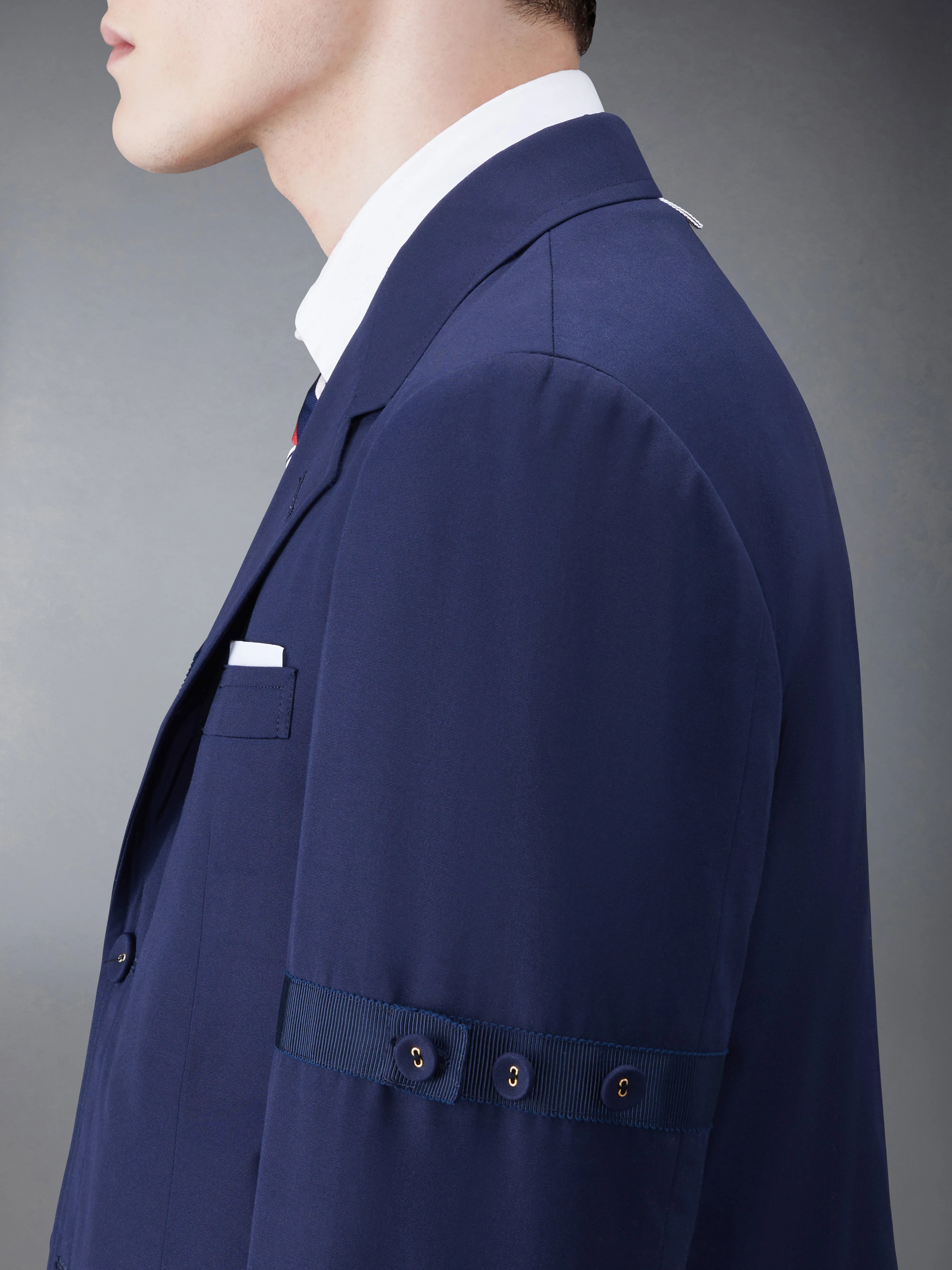 TYPEWRITER CLOTH ARMBAND STRAIGHT FIT SPORT COAT sold by Thom Browne product image thumbnail 4