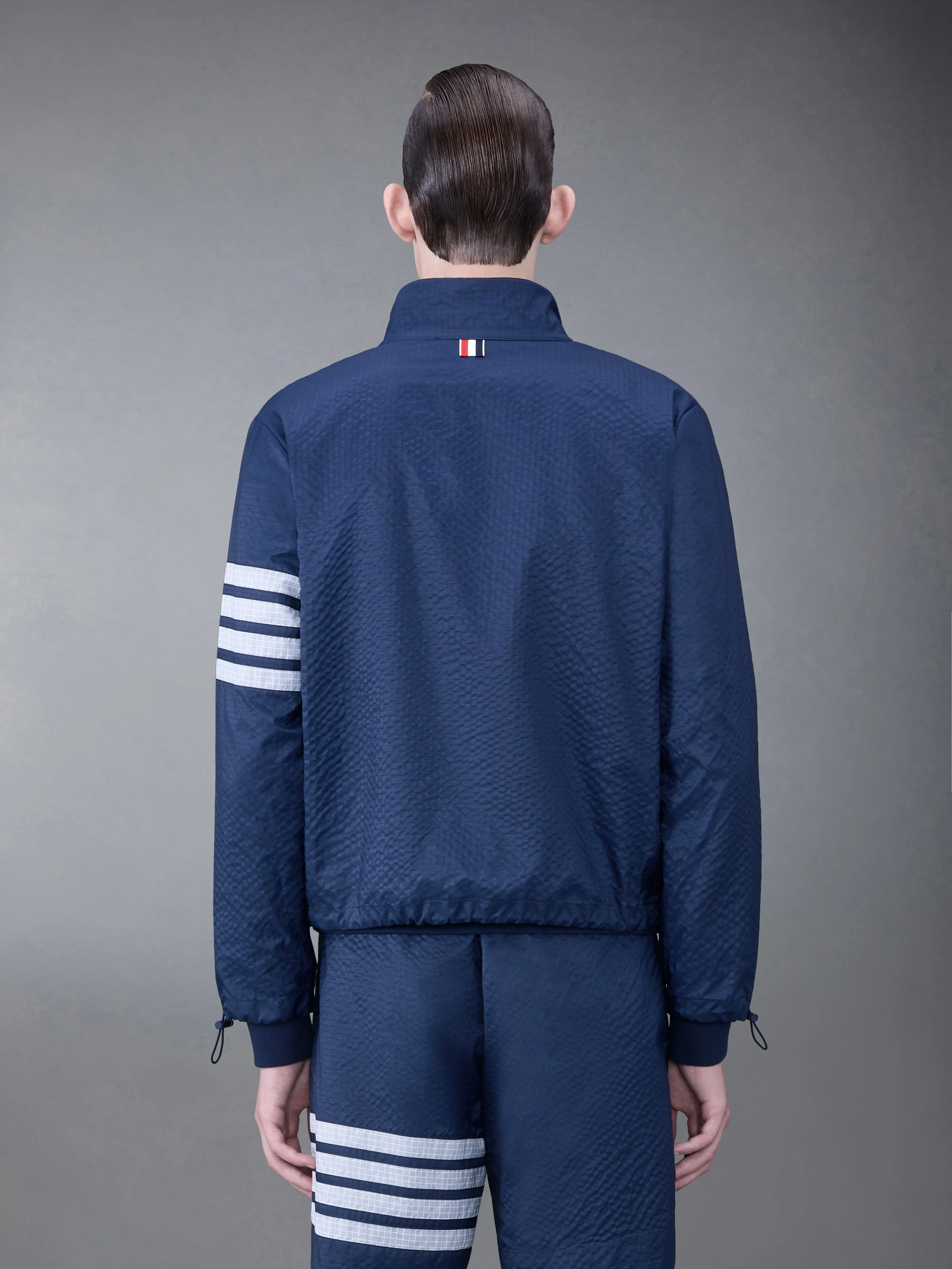 ULTRALIGHT RIPSTOP 4-BAR FUNNEL NECK JACKET sold by Thom Browne product image thumbnail 2