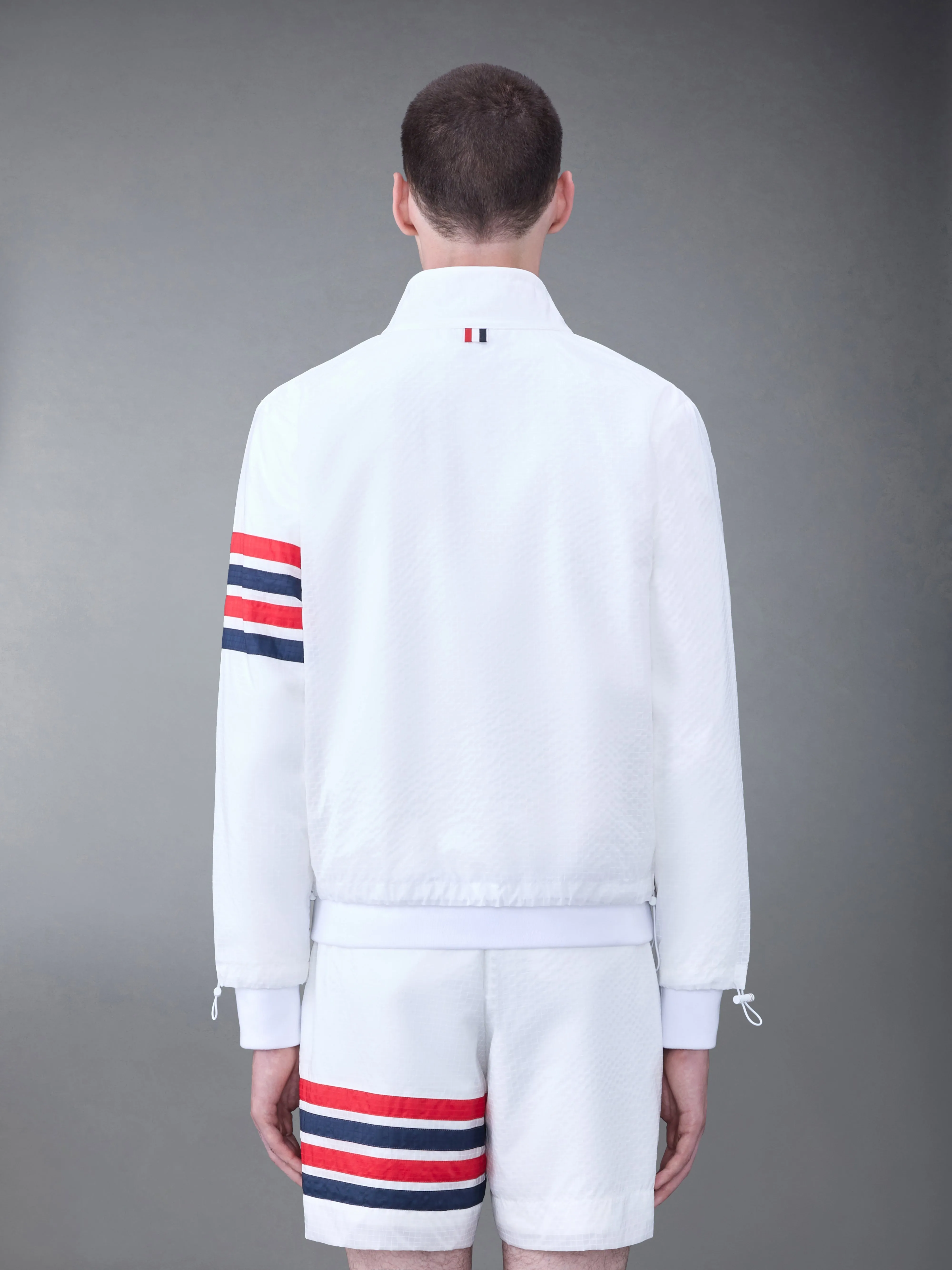 ULTRALIGHT RIPSTOP 4-BAR FUNNEL NECK JACKET sold by Thom Browne product image thumbnail 2