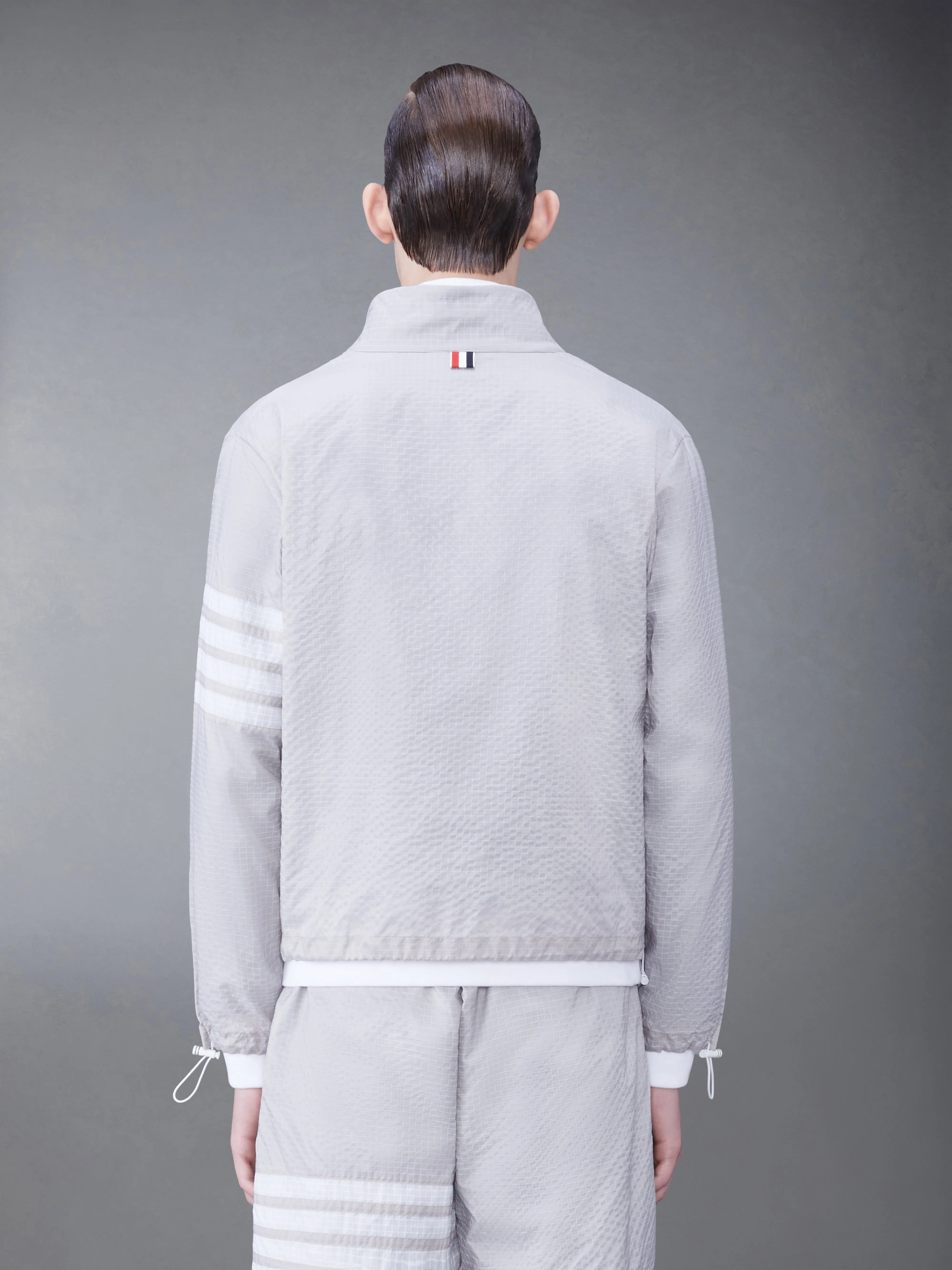 ULTRALIGHT RIPSTOP 4-BAR FUNNEL NECK JACKET sold by Thom Browne product image thumbnail 2
