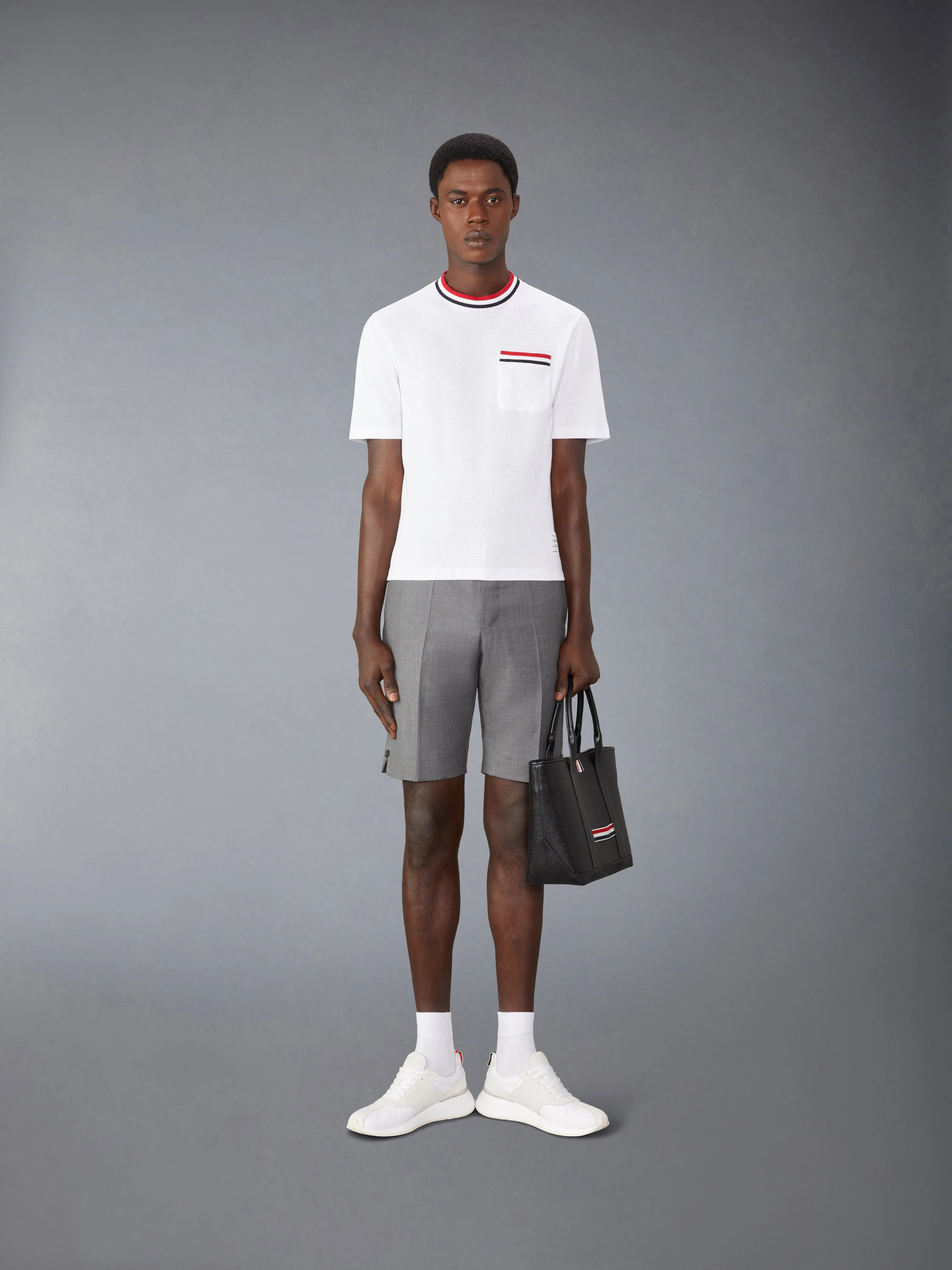 POINTELLE COTTON TEE sold by Thom Browne product image thumbnail 3