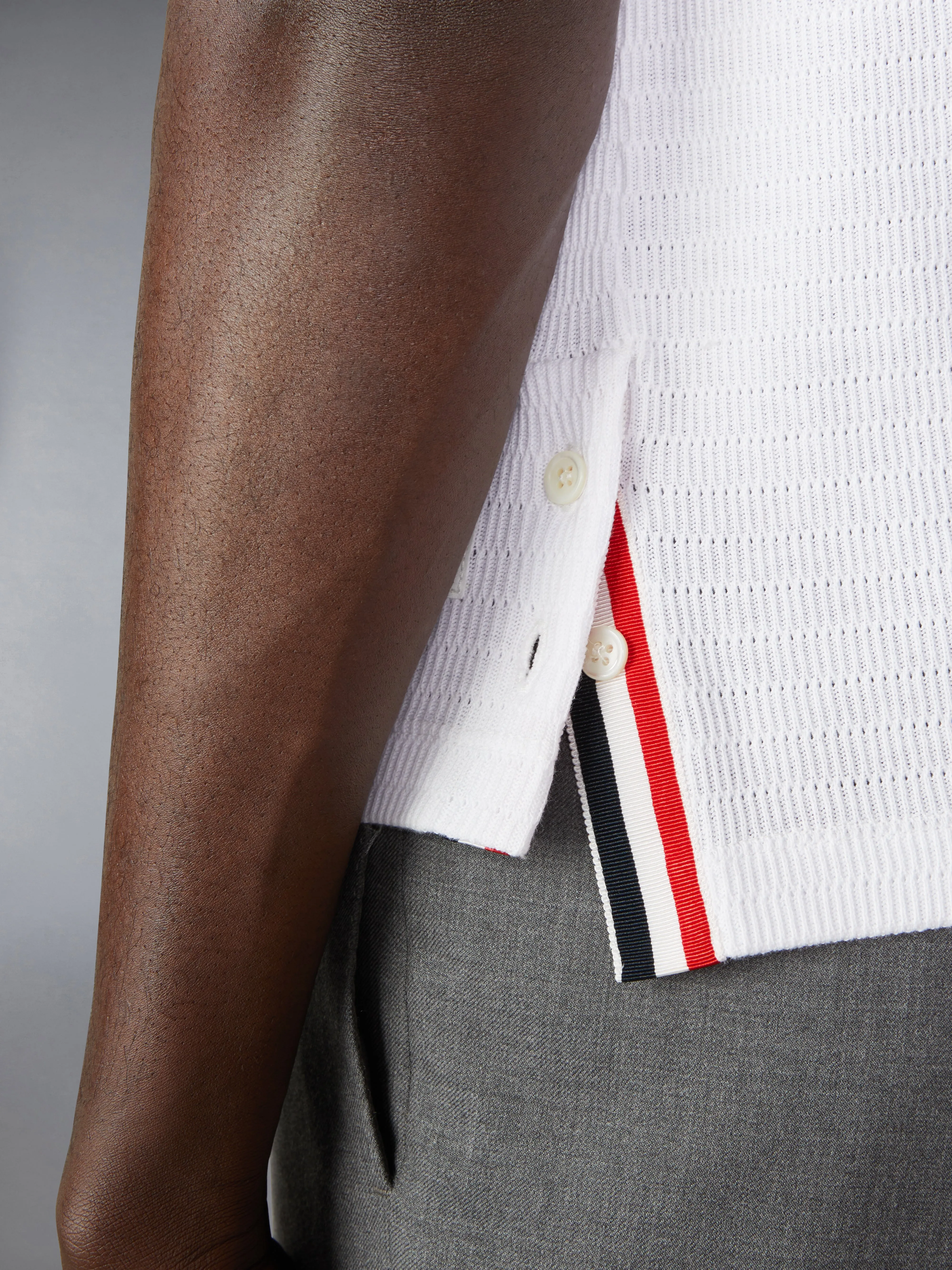 POINTELLE COTTON TEE sold by Thom Browne product image thumbnail 5