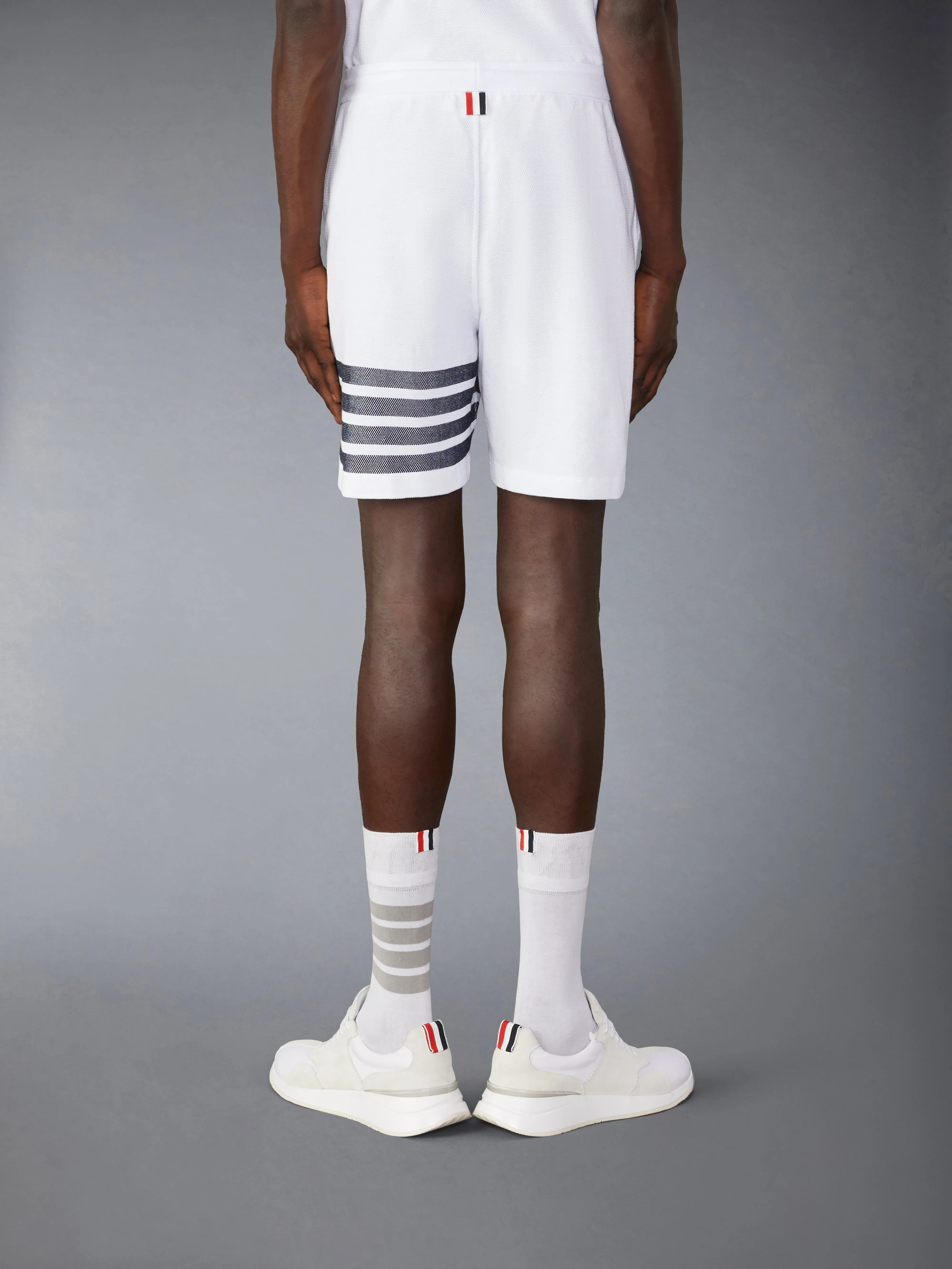 COTTON PIQUE 4-BAR SHORTS sold by Thom Browne product image thumbnail 3