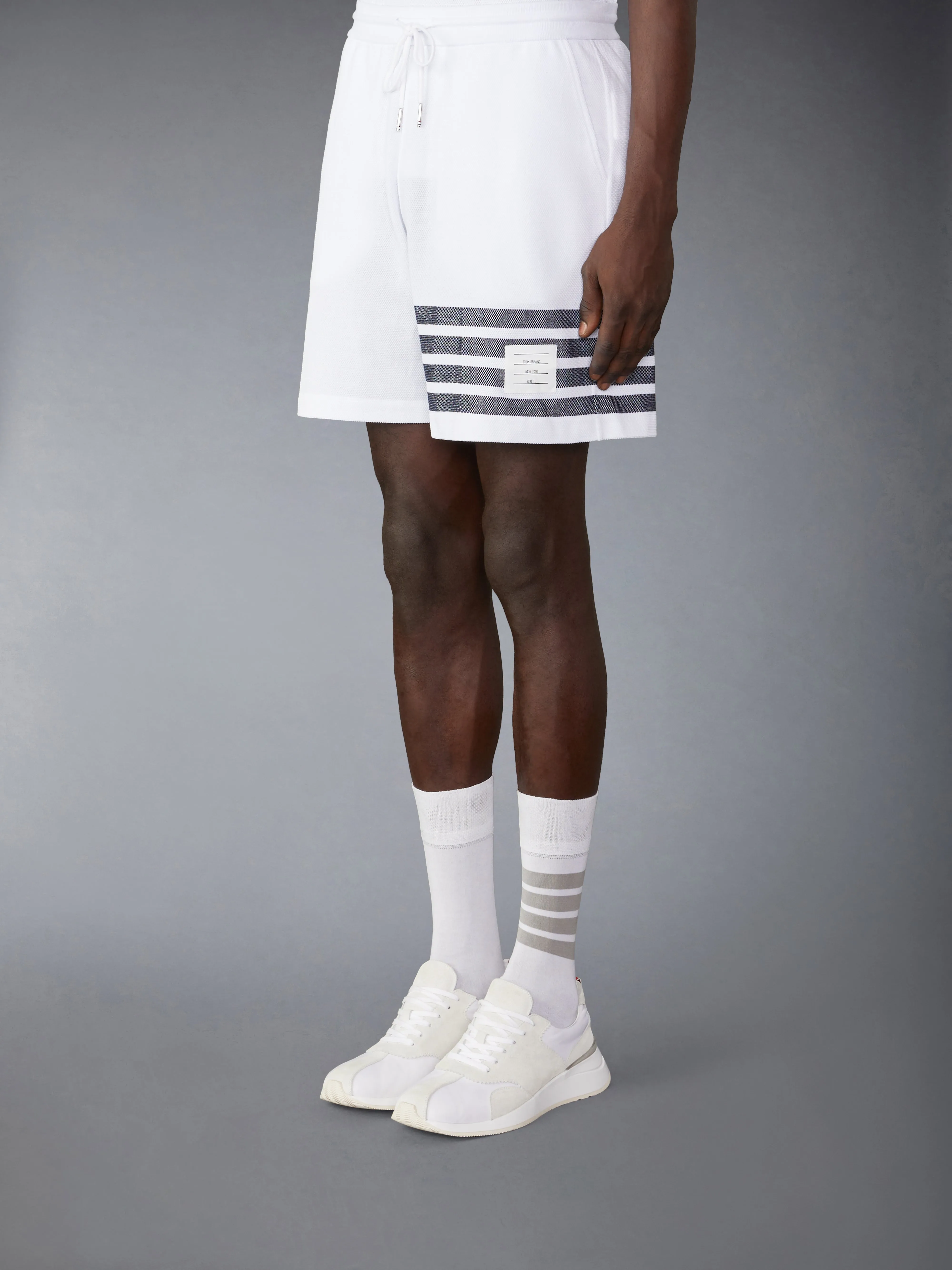 COTTON PIQUE 4-BAR SHORTS sold by Thom Browne product image thumbnail 2