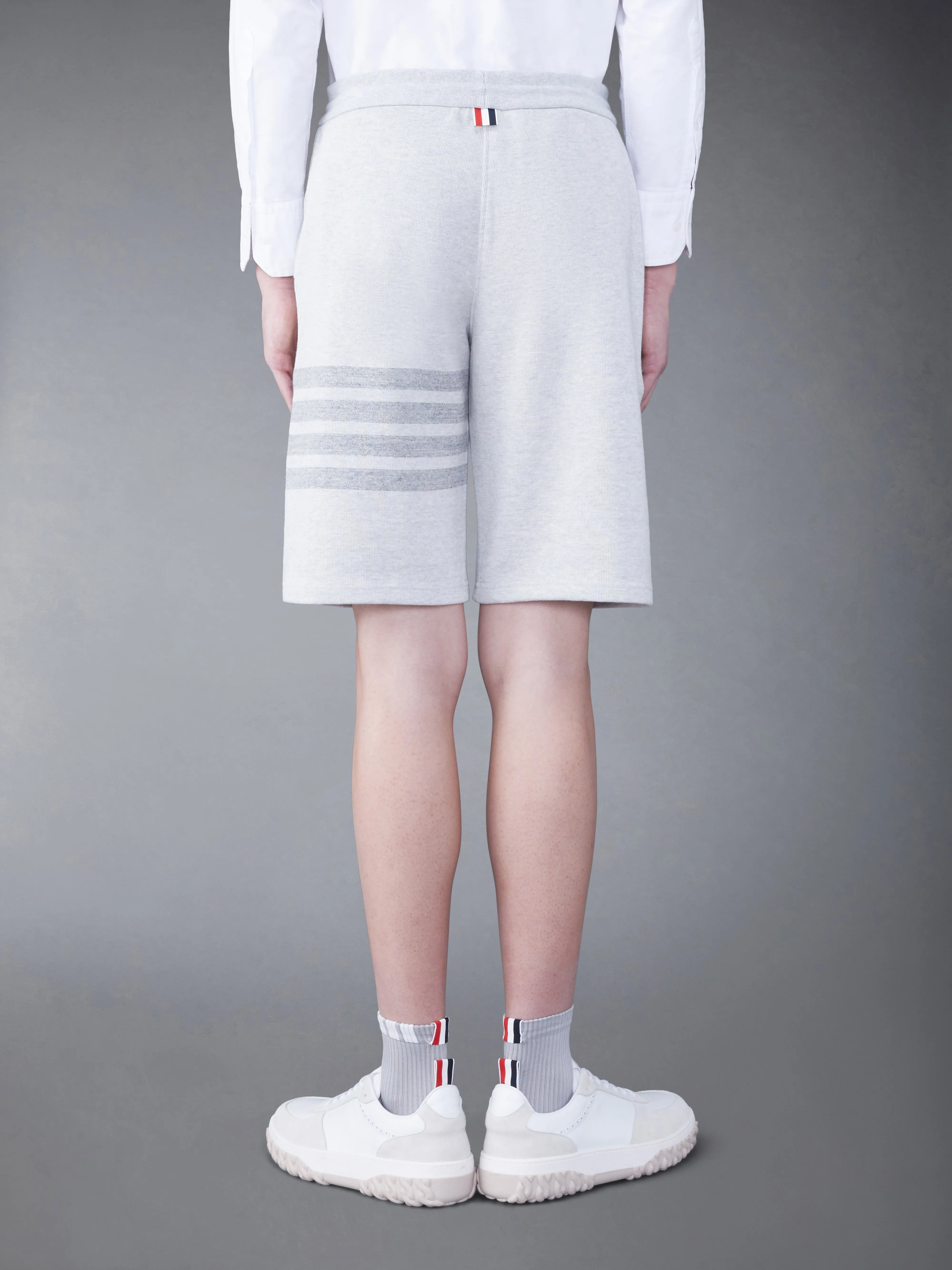 DOUBLE FACE KNIT 4-BAR SWEATSHORTS sold by Thom Browne product image thumbnail 3