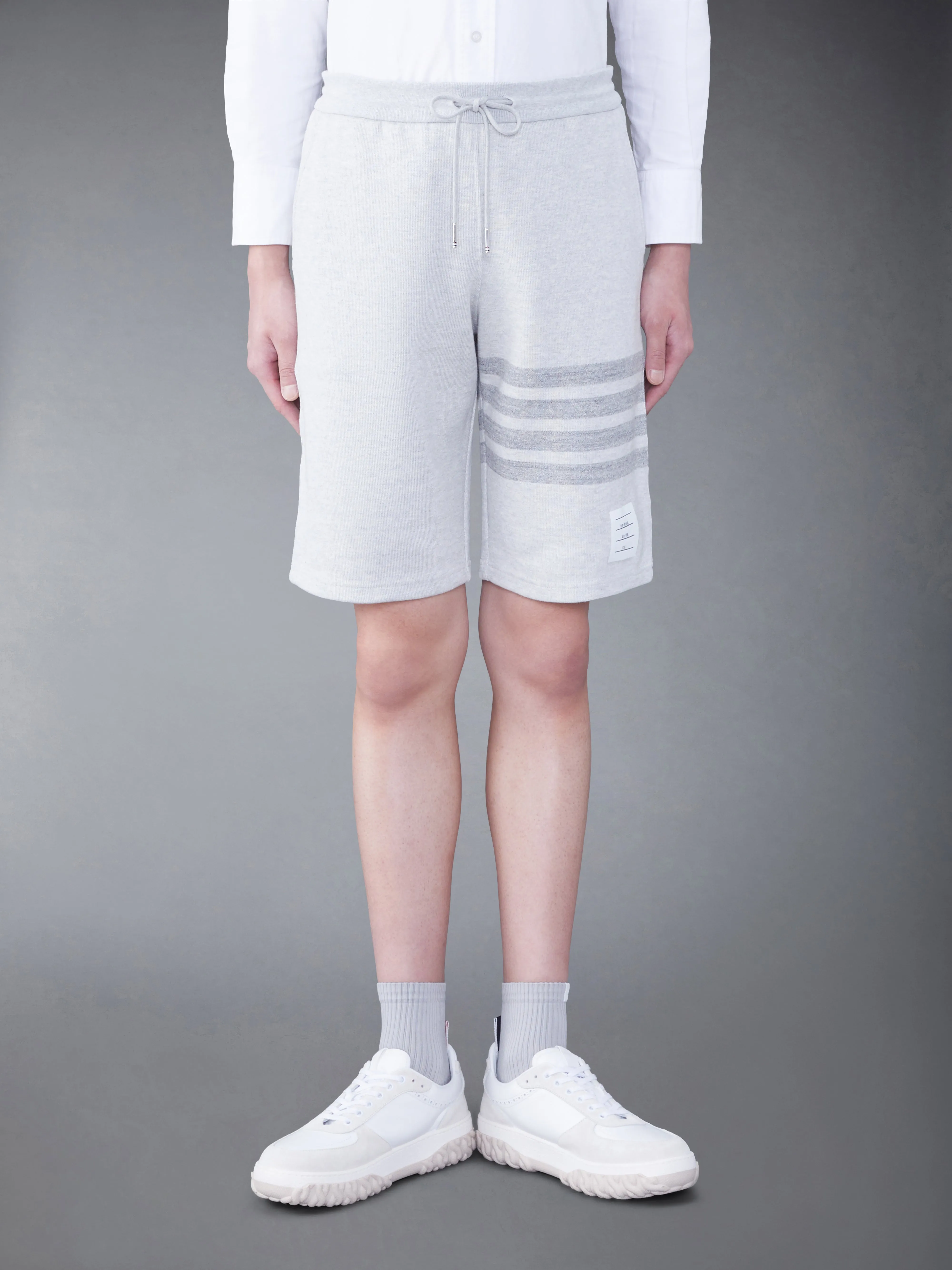 DOUBLE FACE KNIT 4-BAR SWEATSHORTS sold by Thom Browne