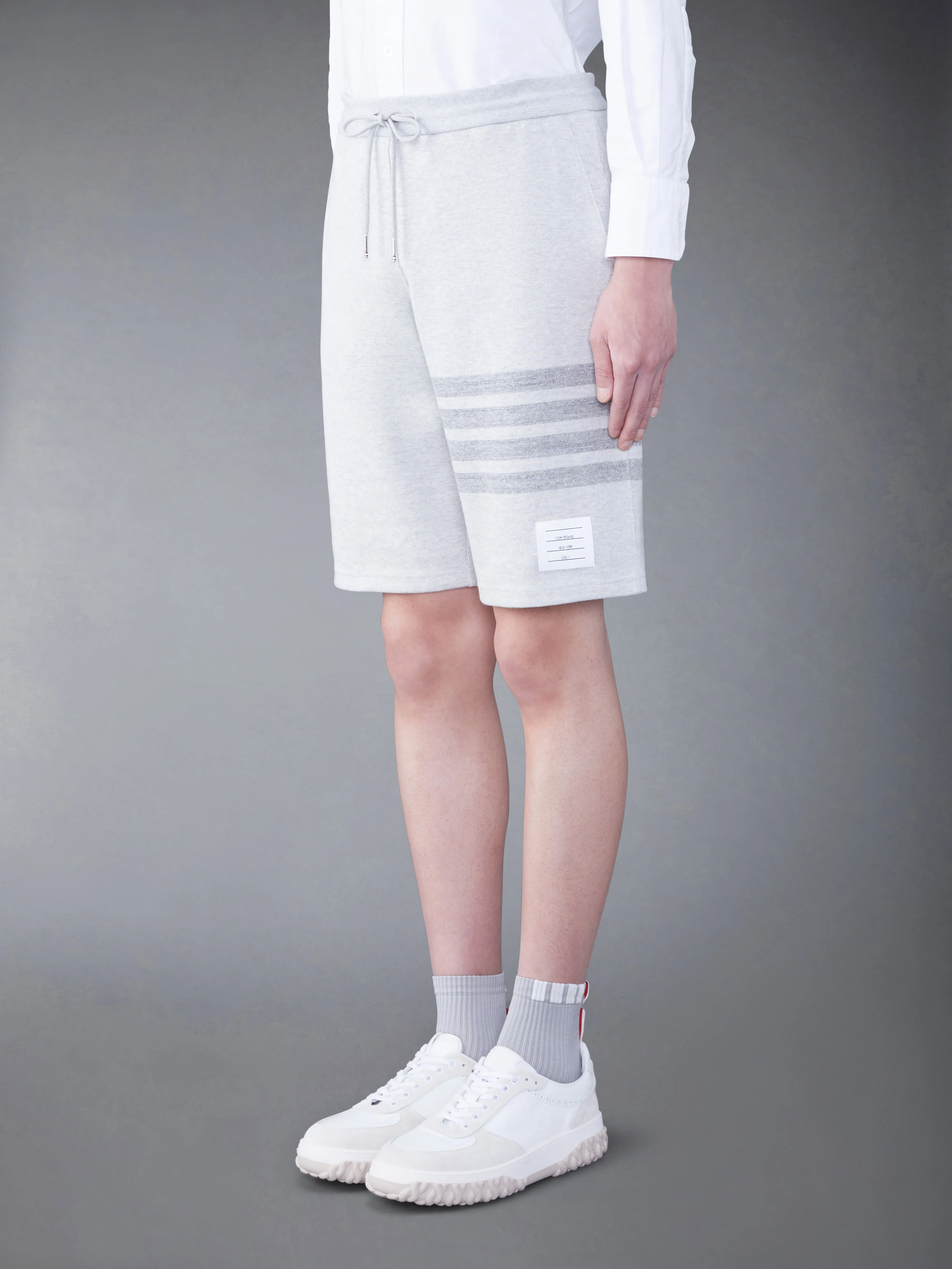 DOUBLE FACE KNIT 4-BAR SWEATSHORTS sold by Thom Browne product image thumbnail 2