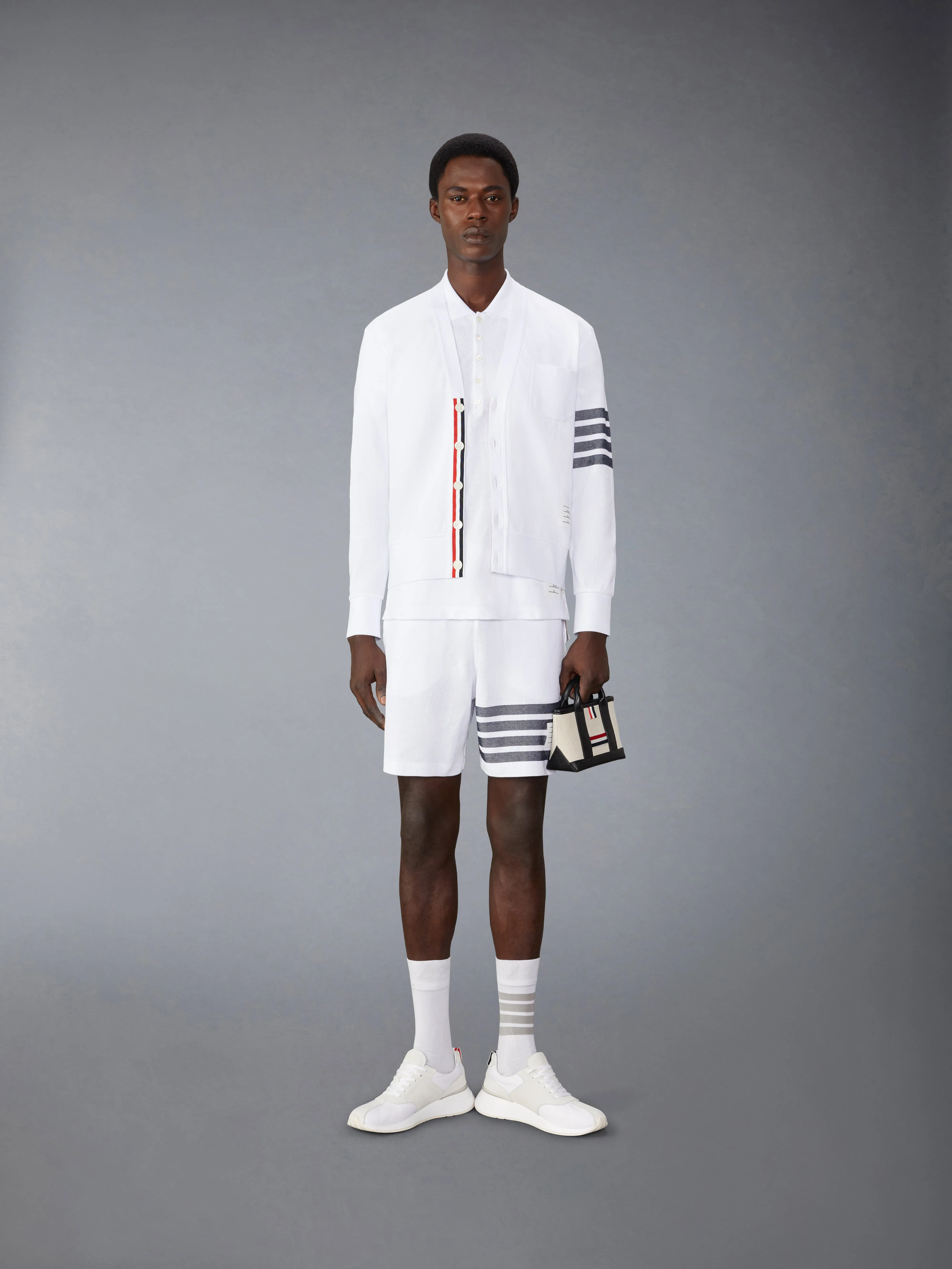 COTTON PIQUE 4-BAR POLO sold by Thom Browne product image thumbnail 4