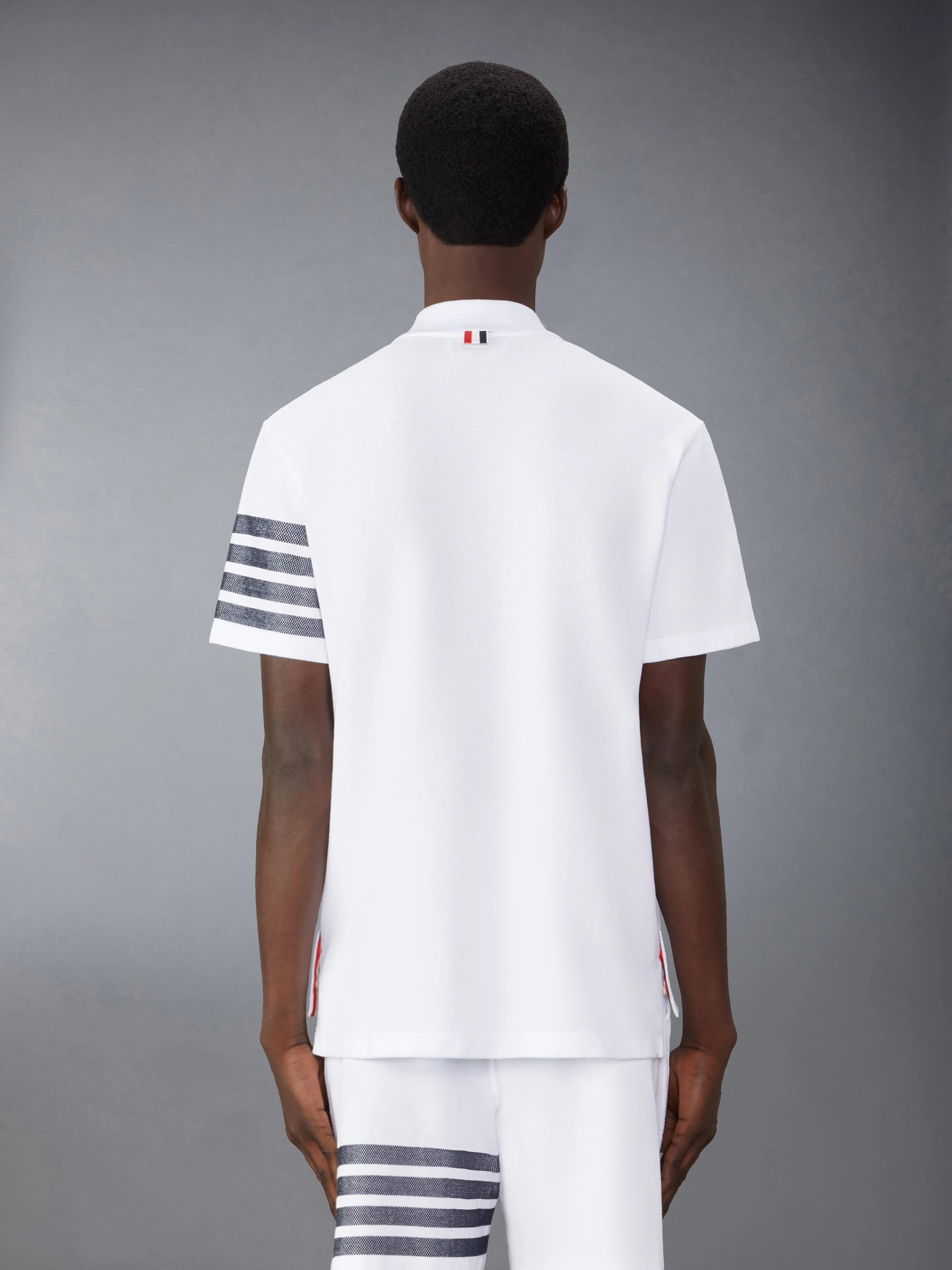 COTTON PIQUE 4-BAR POLO sold by Thom Browne product image thumbnail 2