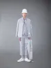 TWEED FRAY 4-BAR SHIRT JACKET sold by Thom Browne