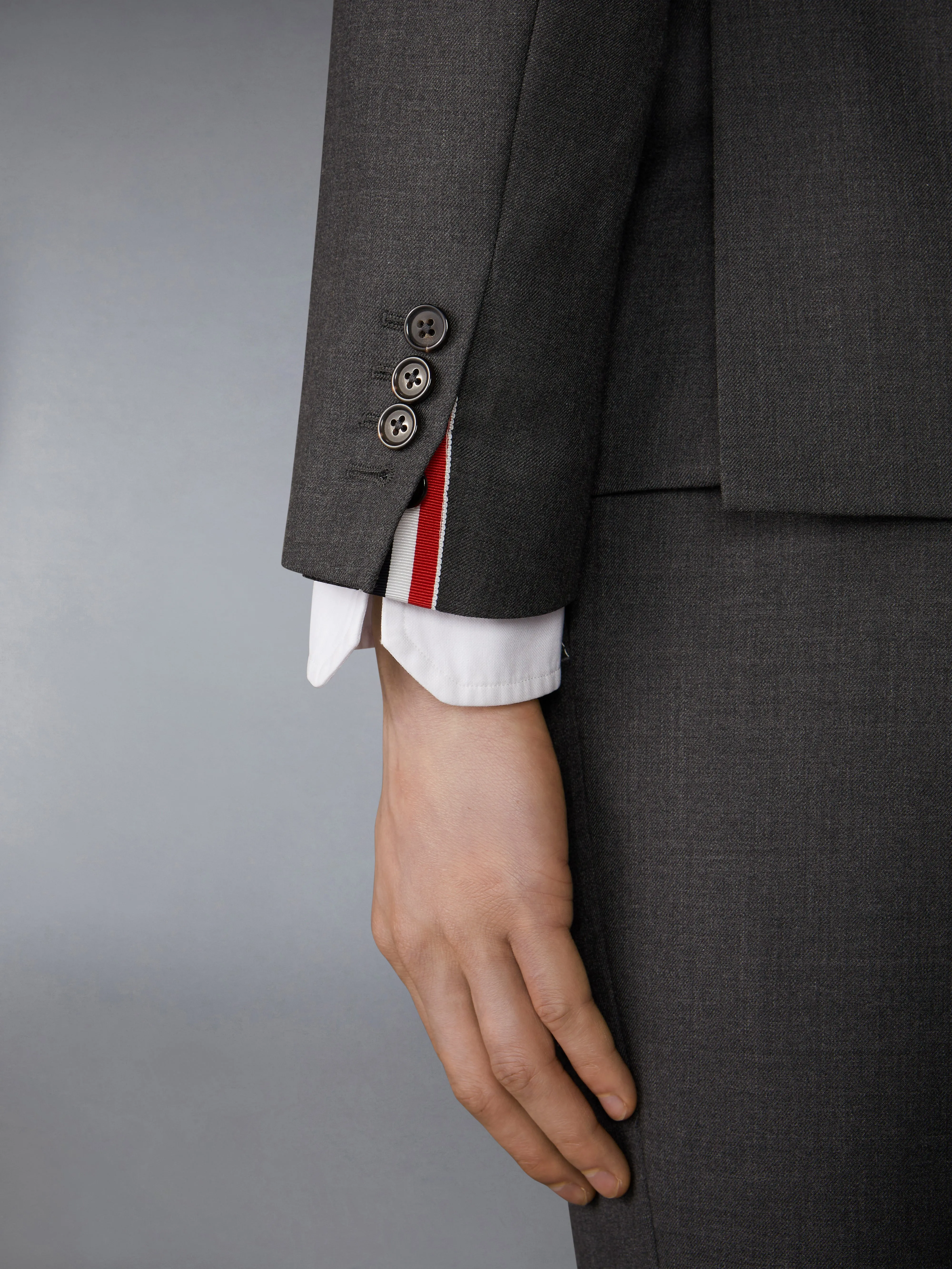 FUNMIX TWILL CONTRAST TOPSTITCHING CLASSIC SPORT COAT sold by Thom Browne product image thumbnail 4