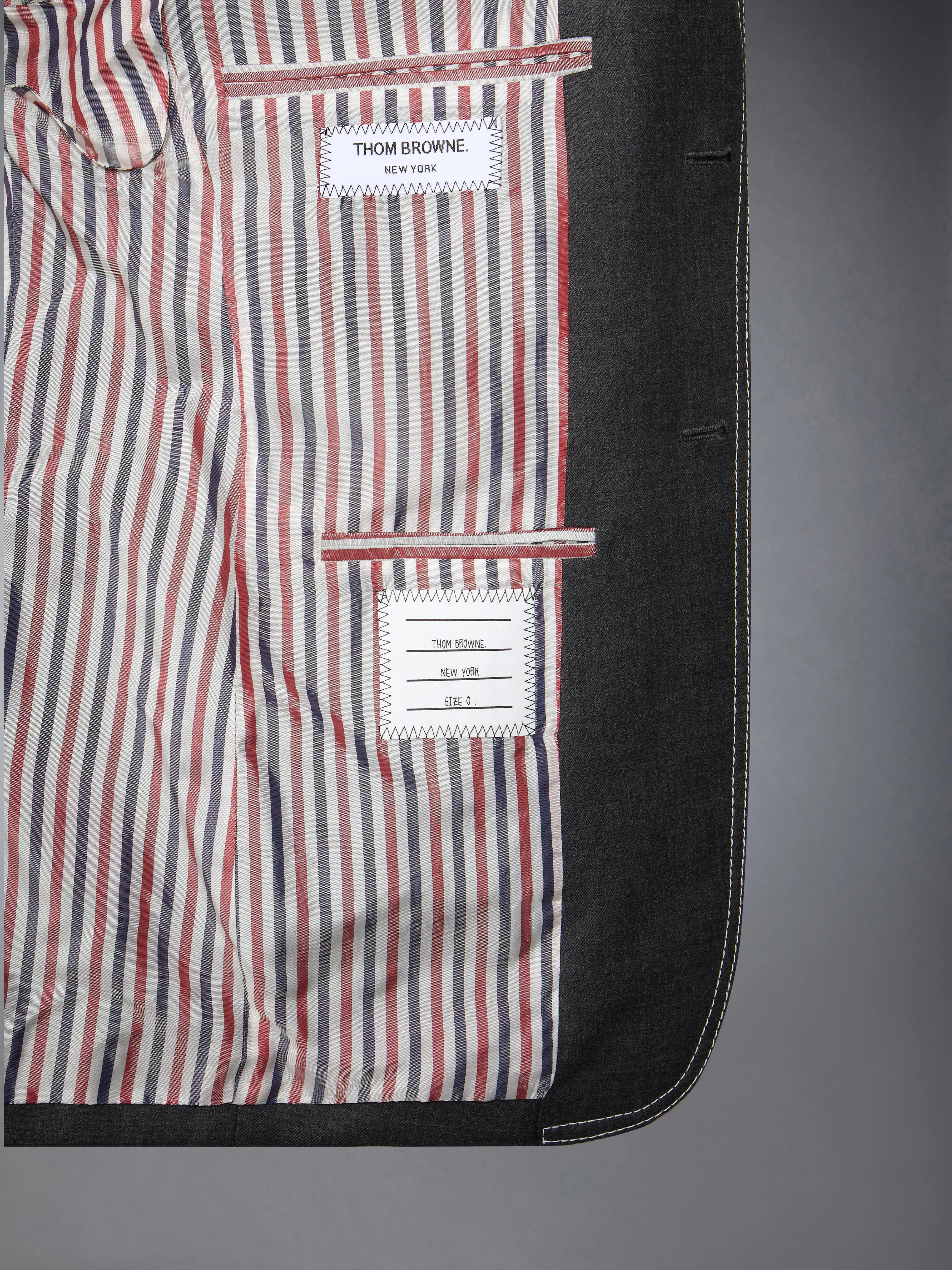 FUNMIX TWILL CONTRAST TOPSTITCHING CLASSIC SPORT COAT sold by Thom Browne product image thumbnail 5