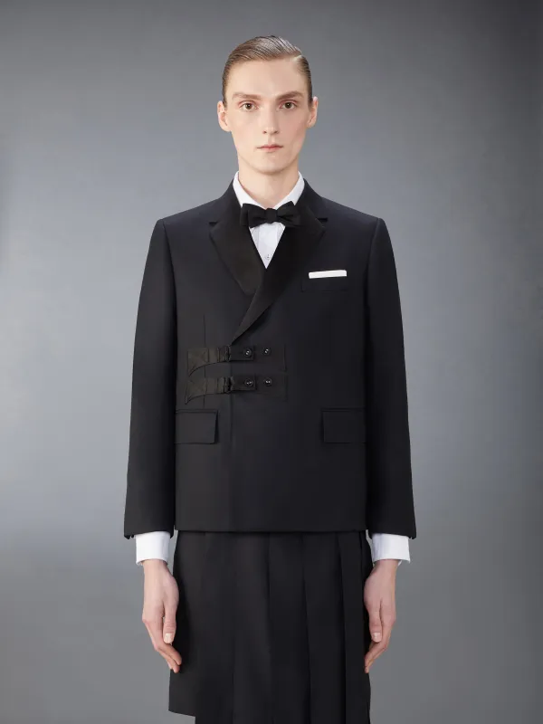 TWILL WOOL COMBO COLLAR CLASSIC SPORT COAT sold by Thom Browne