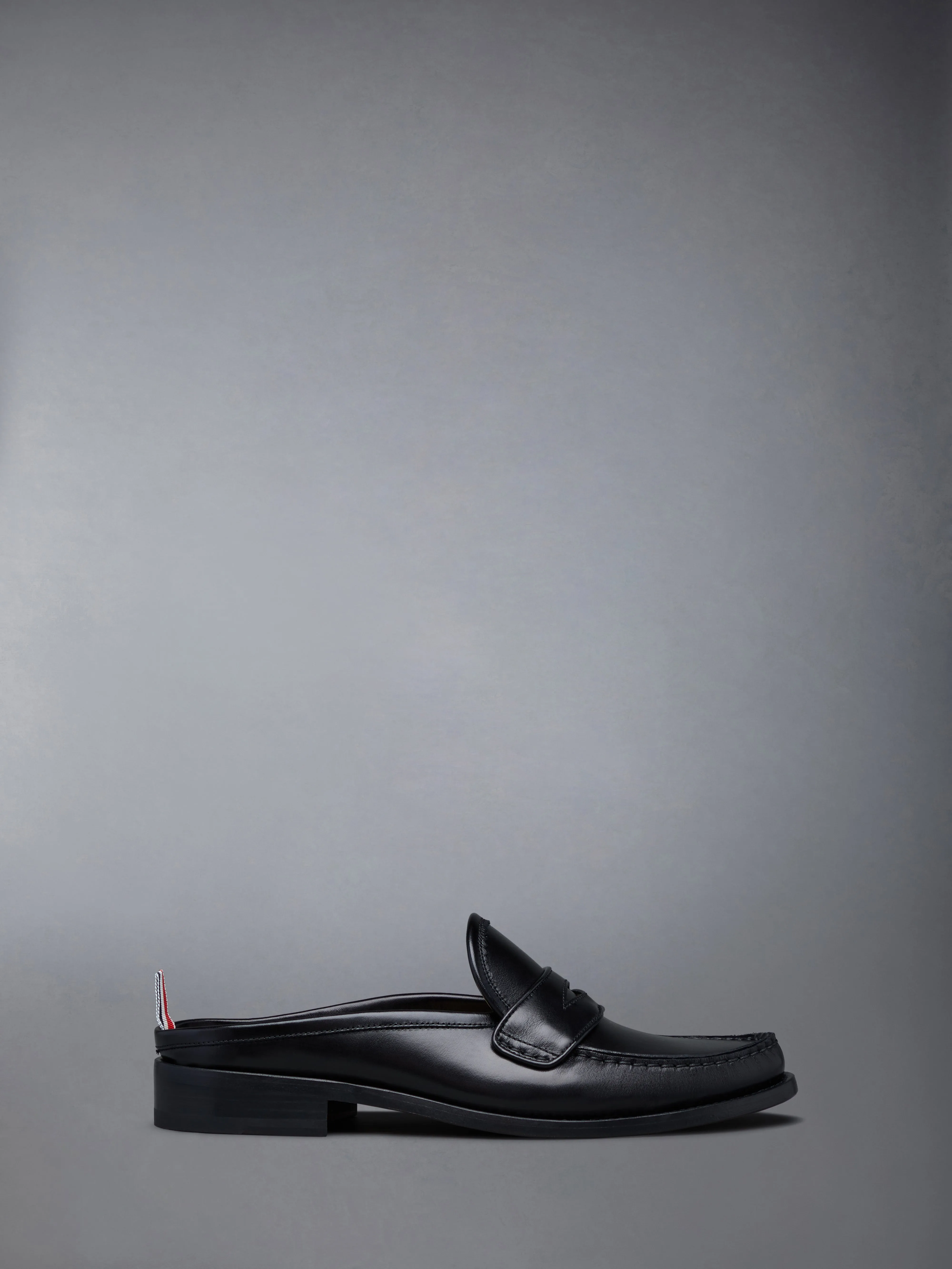CALF FLEXIBLE LEATHER SOLE PLEATED PENNY LOAFER sold by Thom Browne