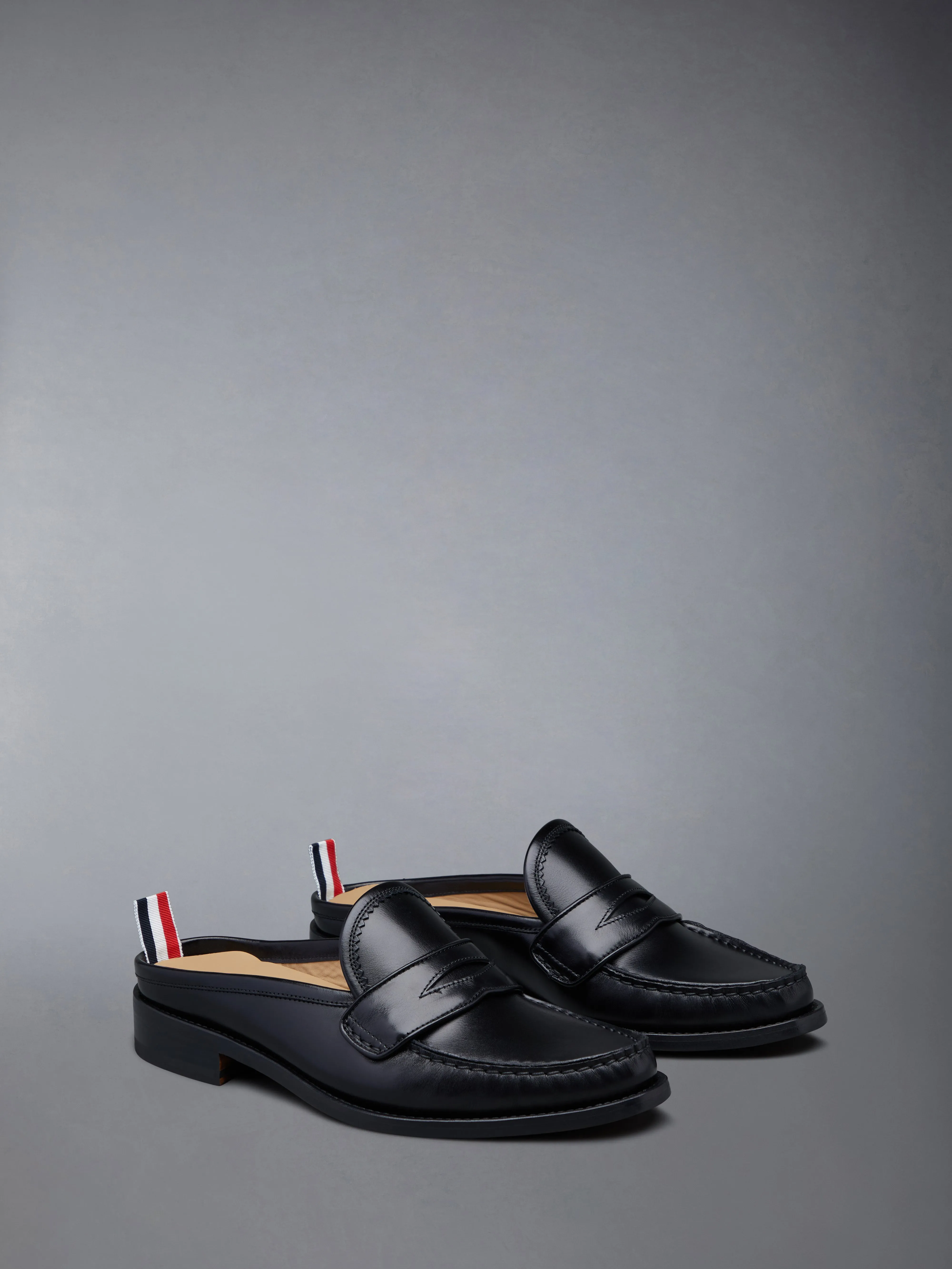 CALF FLEXIBLE LEATHER SOLE PLEATED PENNY LOAFER sold by Thom Browne product image thumbnail 2