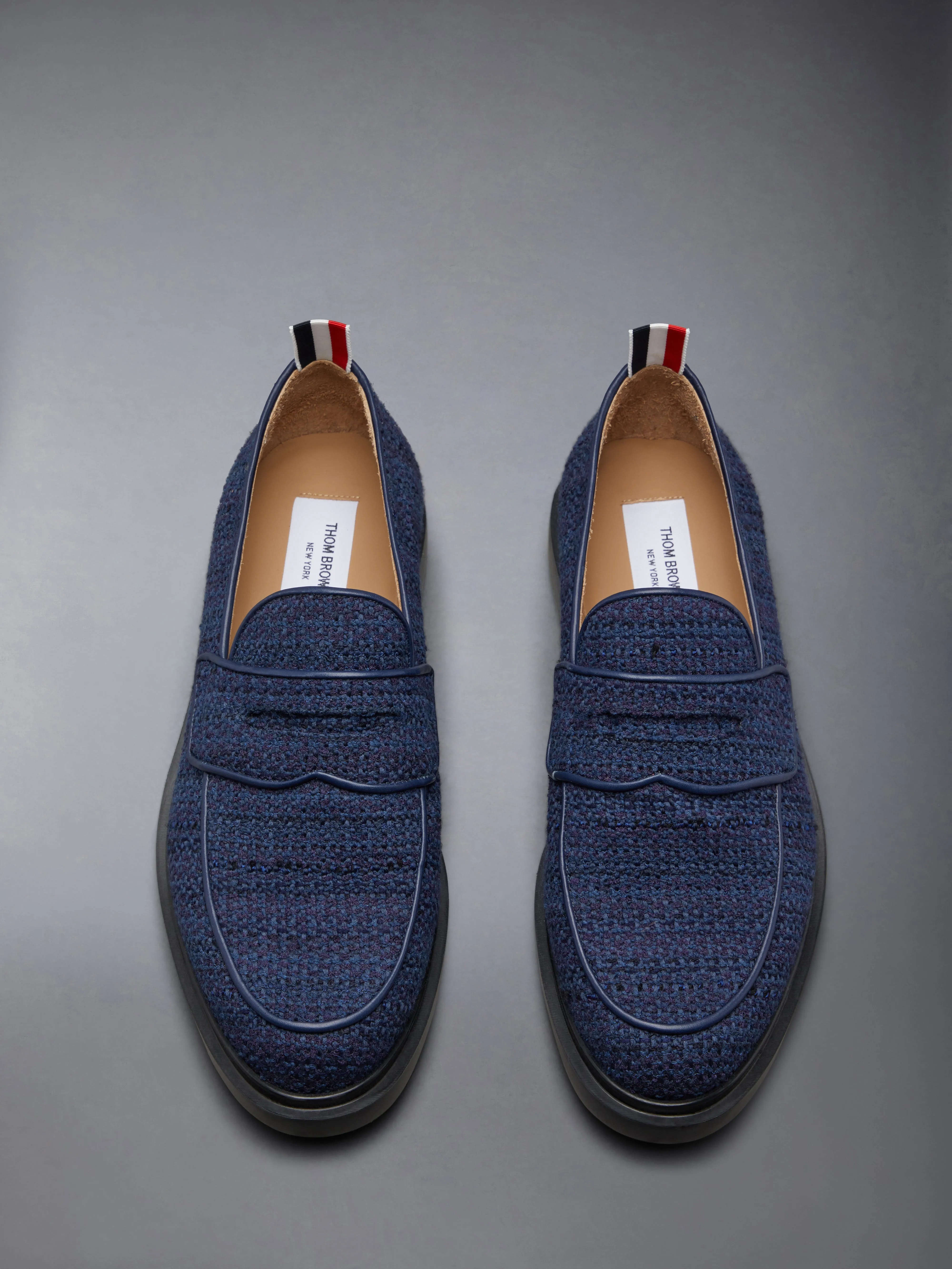 COTTON TWEED RUBBER SOLE CLASSIC PENNY LOAFER sold by Thom Browne product image thumbnail 5