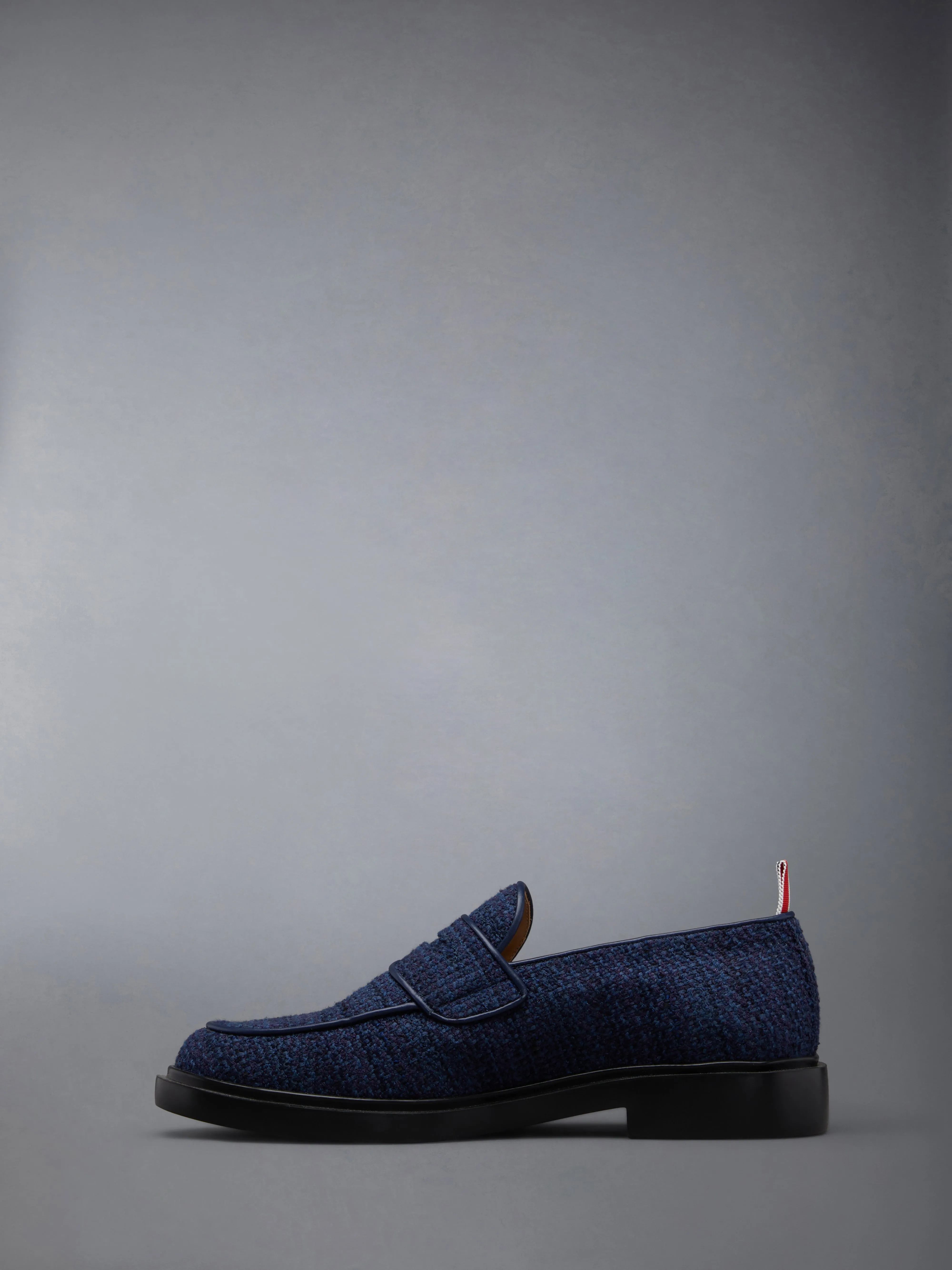 COTTON TWEED RUBBER SOLE CLASSIC PENNY LOAFER sold by Thom Browne product image thumbnail 3